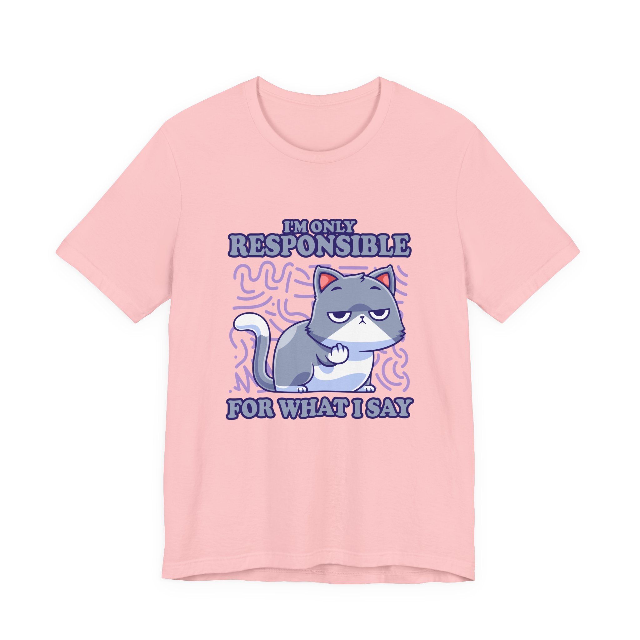 I’m Only Responsible for What I Say T-Shirt – Sassy Cat Waiting Gesture Graphic Tee