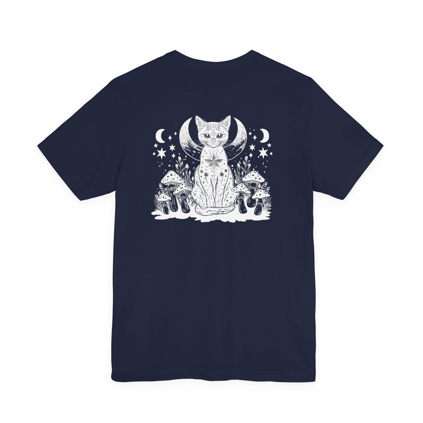 Mystic Moon Cat and Magic Mushrooms T-Shirt