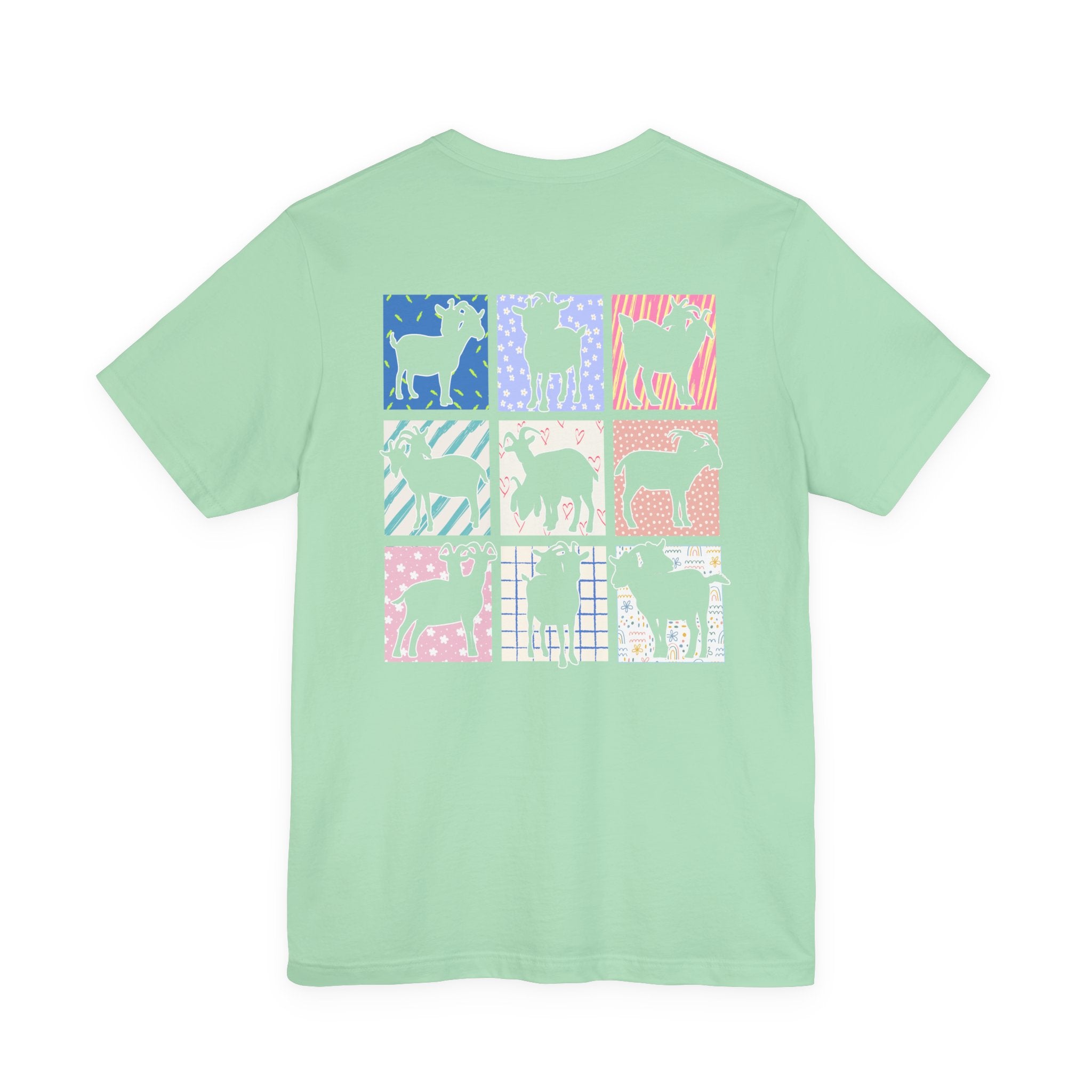 Custom T-Shirt - Double-Headed Goat Outline Graphic T-Shirt