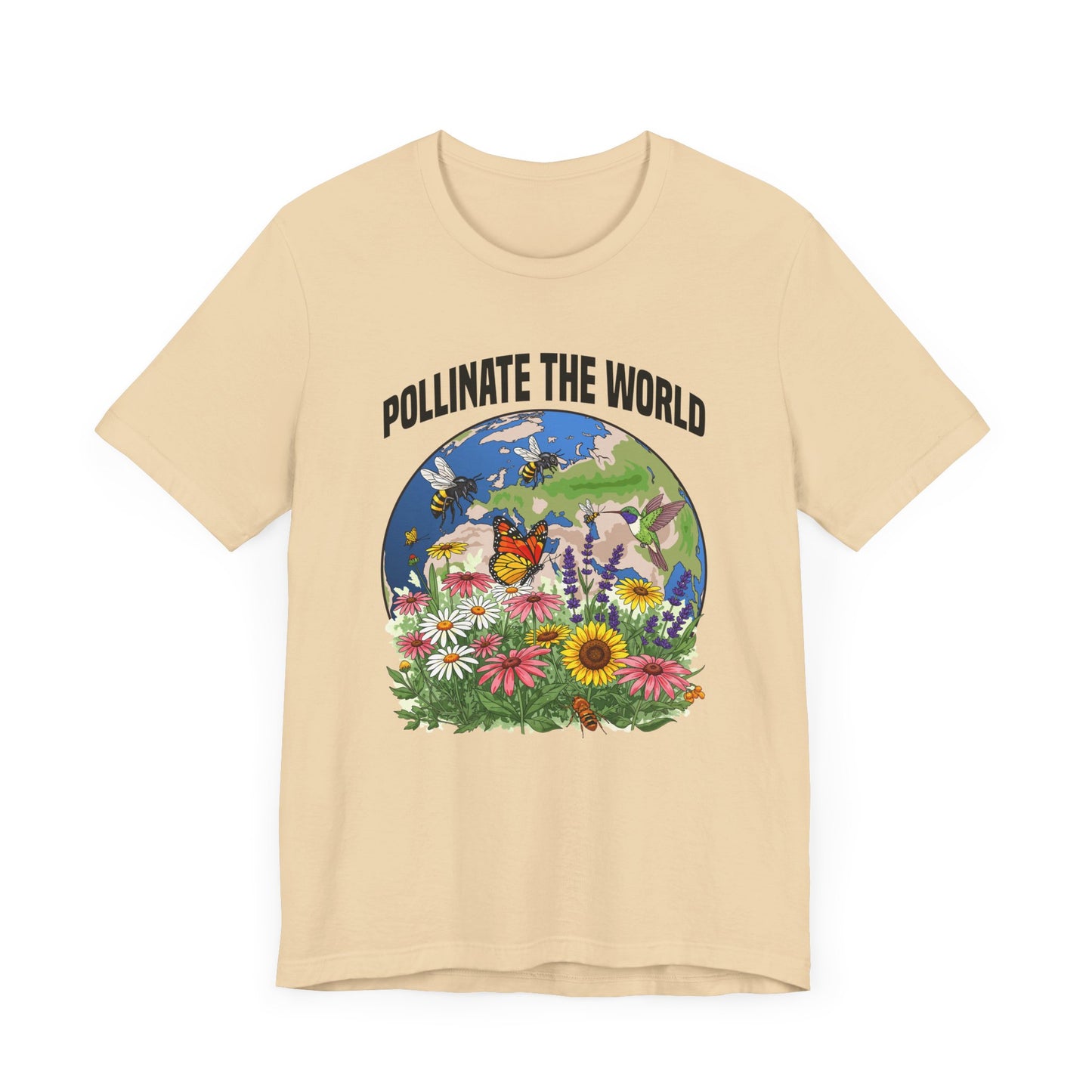 Nature’s MVP Pollinators Tee, Bee and Butterfly Shirt, Eco Awareness Graphic Tee, Garden Life Top, Wildlife Hero Gift