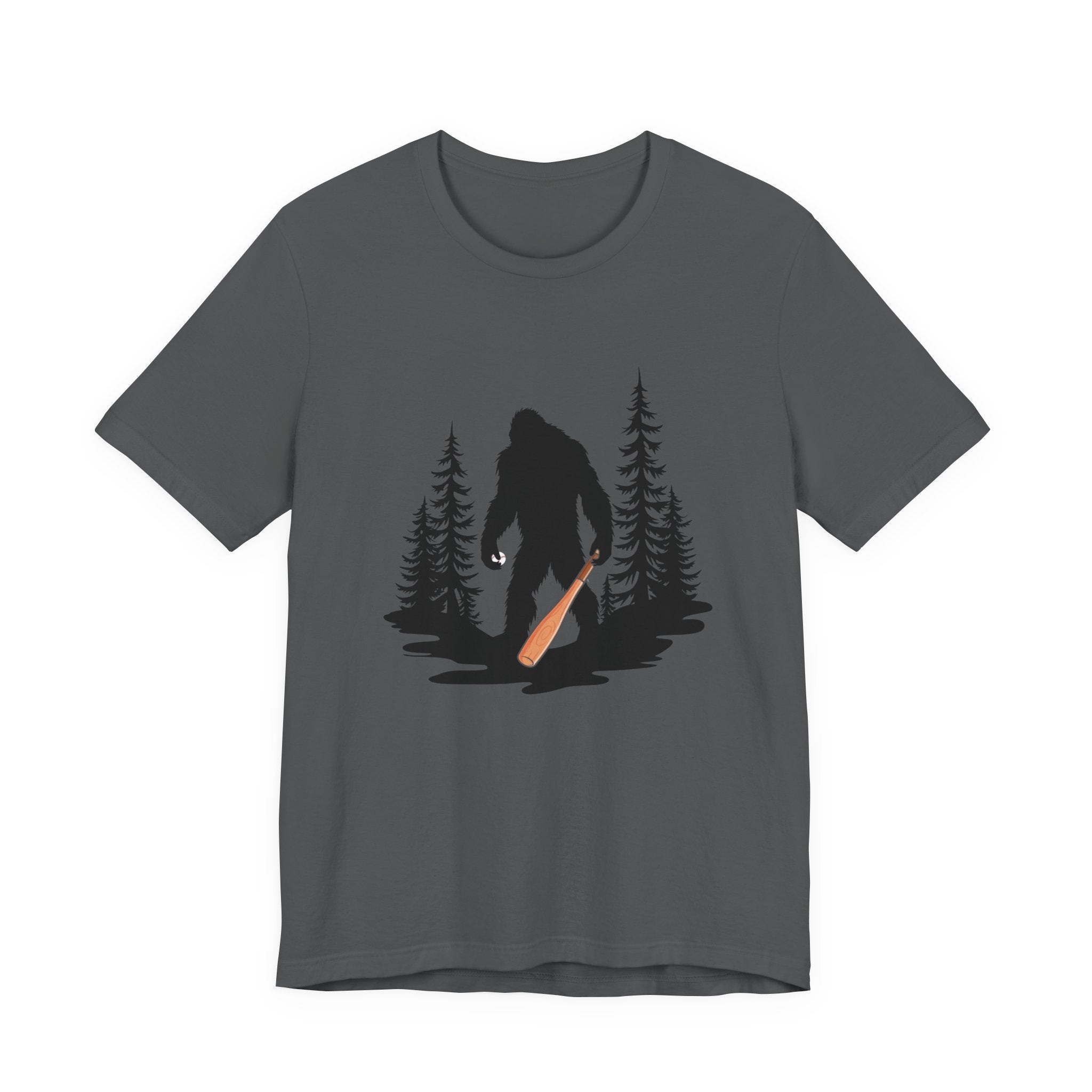 Big Foot Baseball Forest Adventure Tshirt Cryptid Sports Fan Design