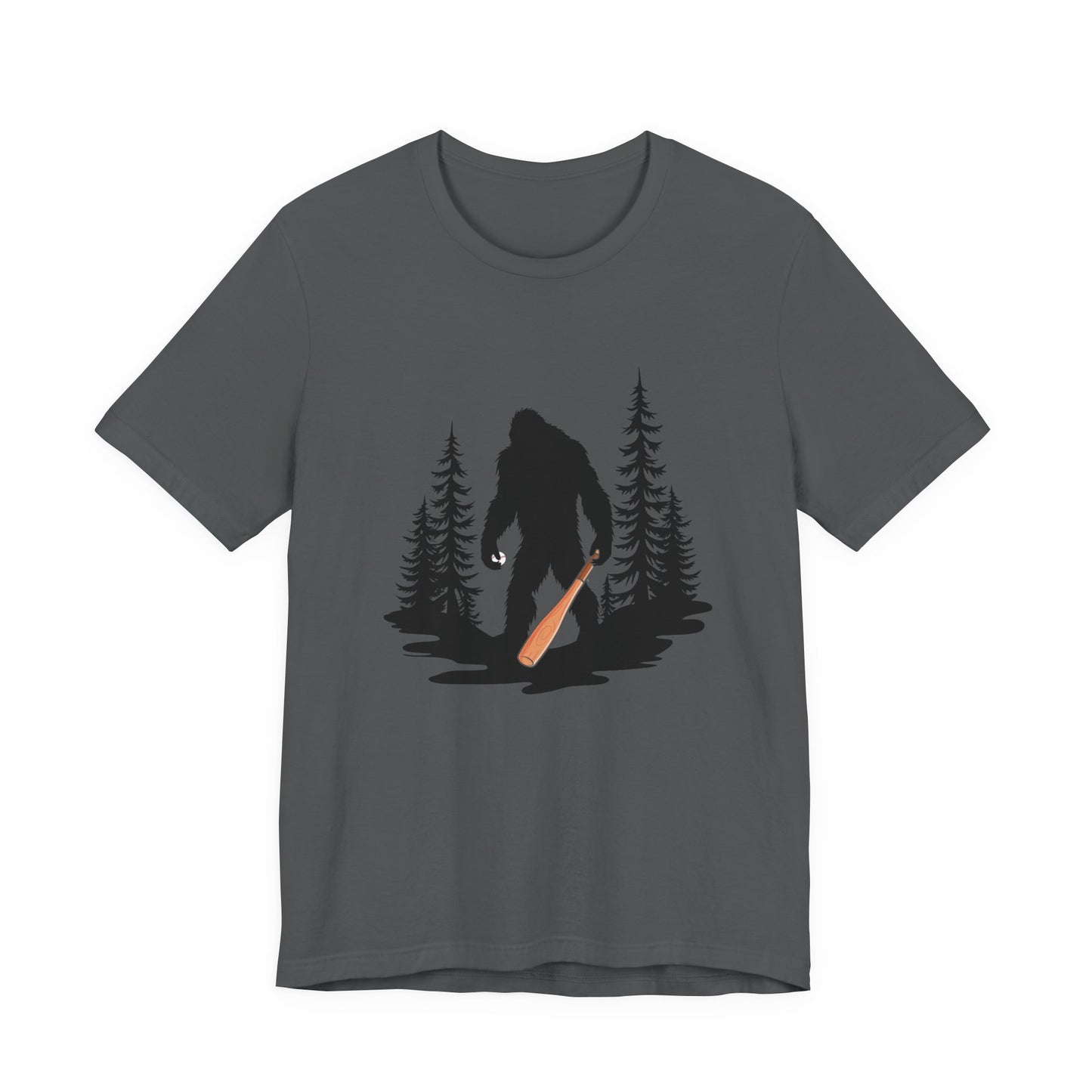 Big Foot Baseball Forest Adventure Tshirt Cryptid Sports Fan Design