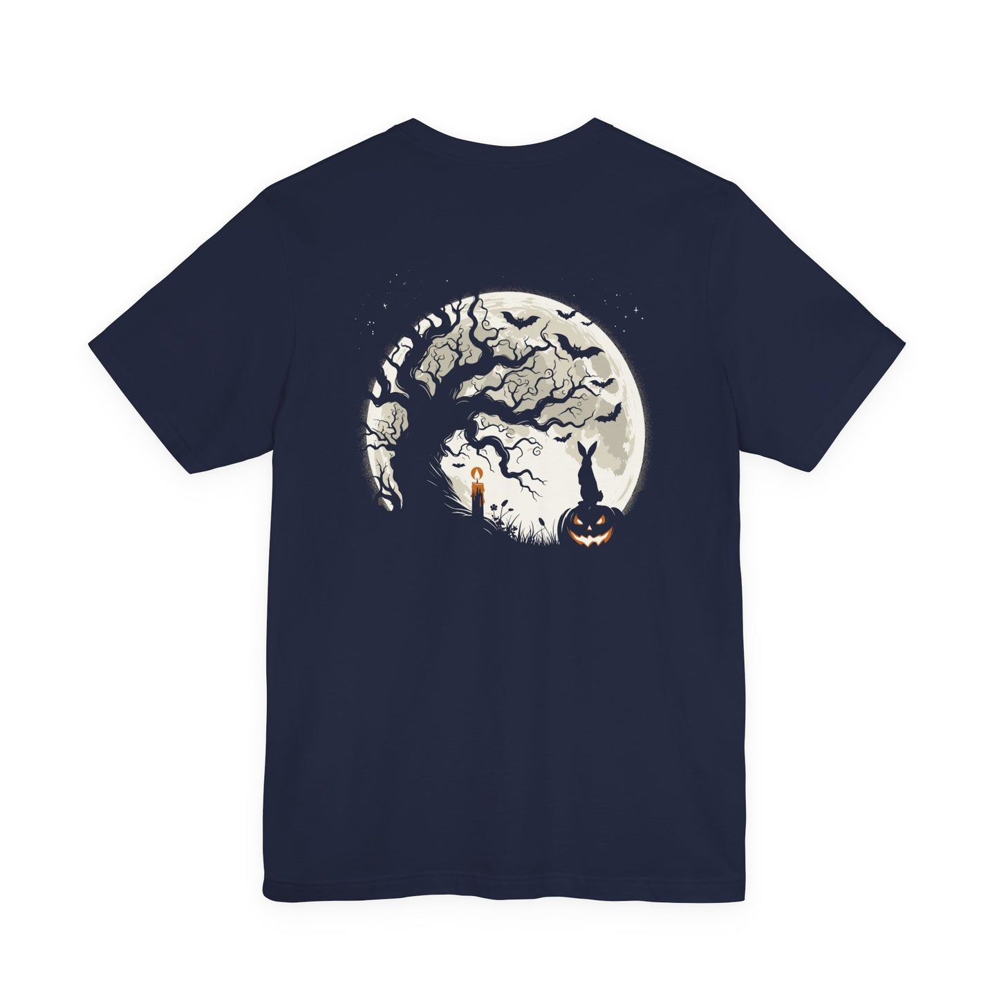 Evil Rabbit and Haunted Full Moon Halloween T-Shirt