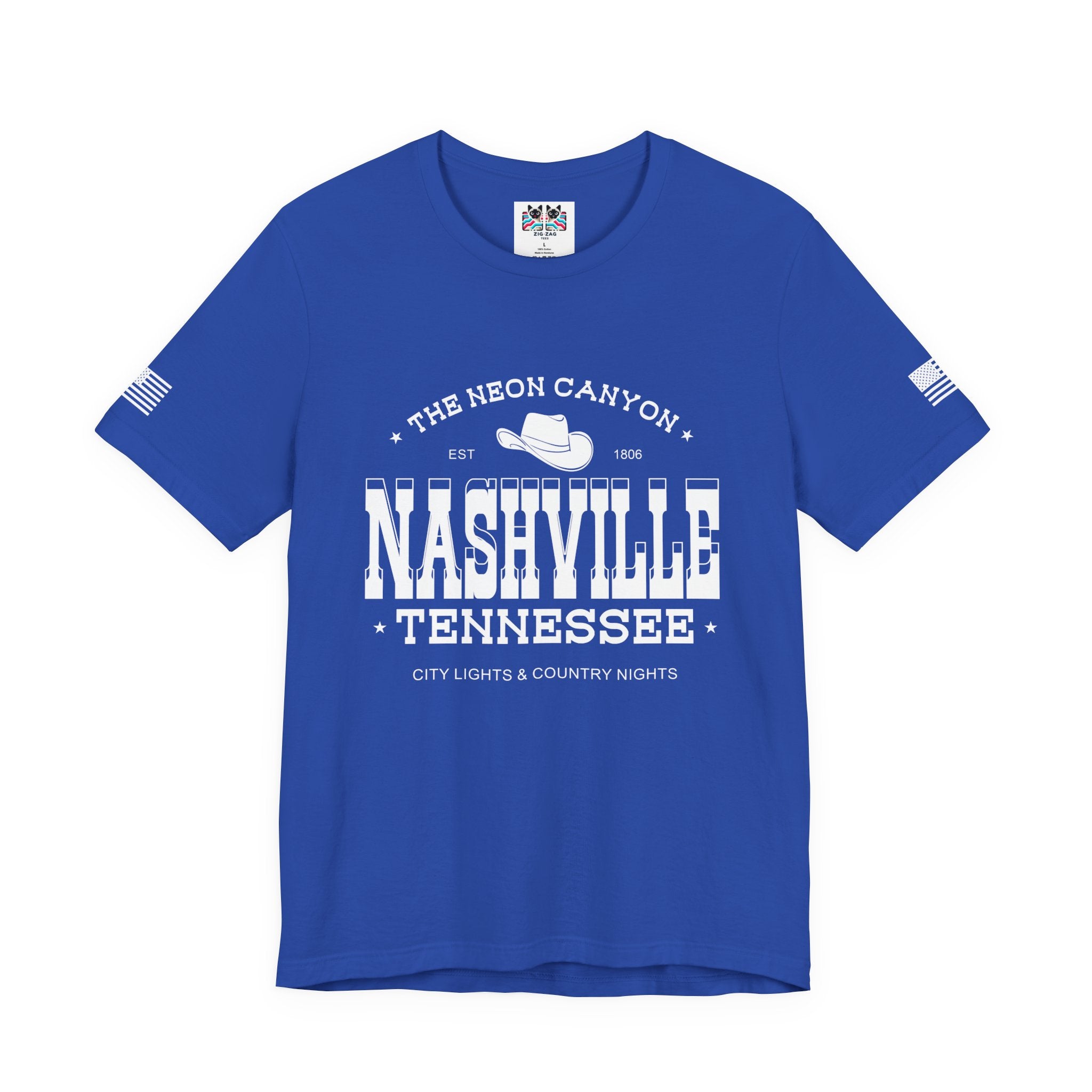 Nashville Tennessee T-Shirt – The Neon Canyon EST 1806 City Lights & Country Nights Graphic Tee