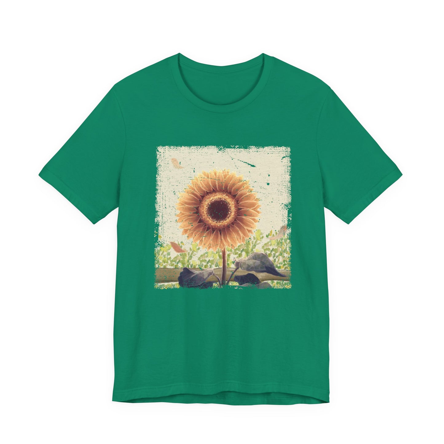 Bloom & Glow – Large Sunflower Painting Graphic T-Shirt