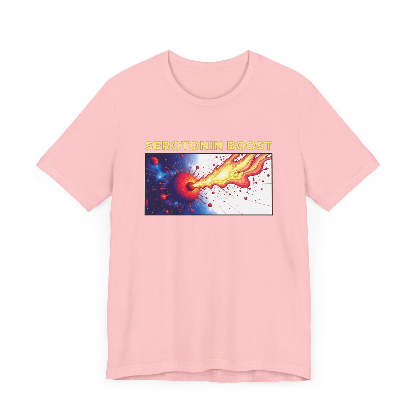 Serotonin Boost Shirt Mental Health Awareness Tee Featuring a Happy Brain and Positive Vibe for Science Lovers and Joy Seekers