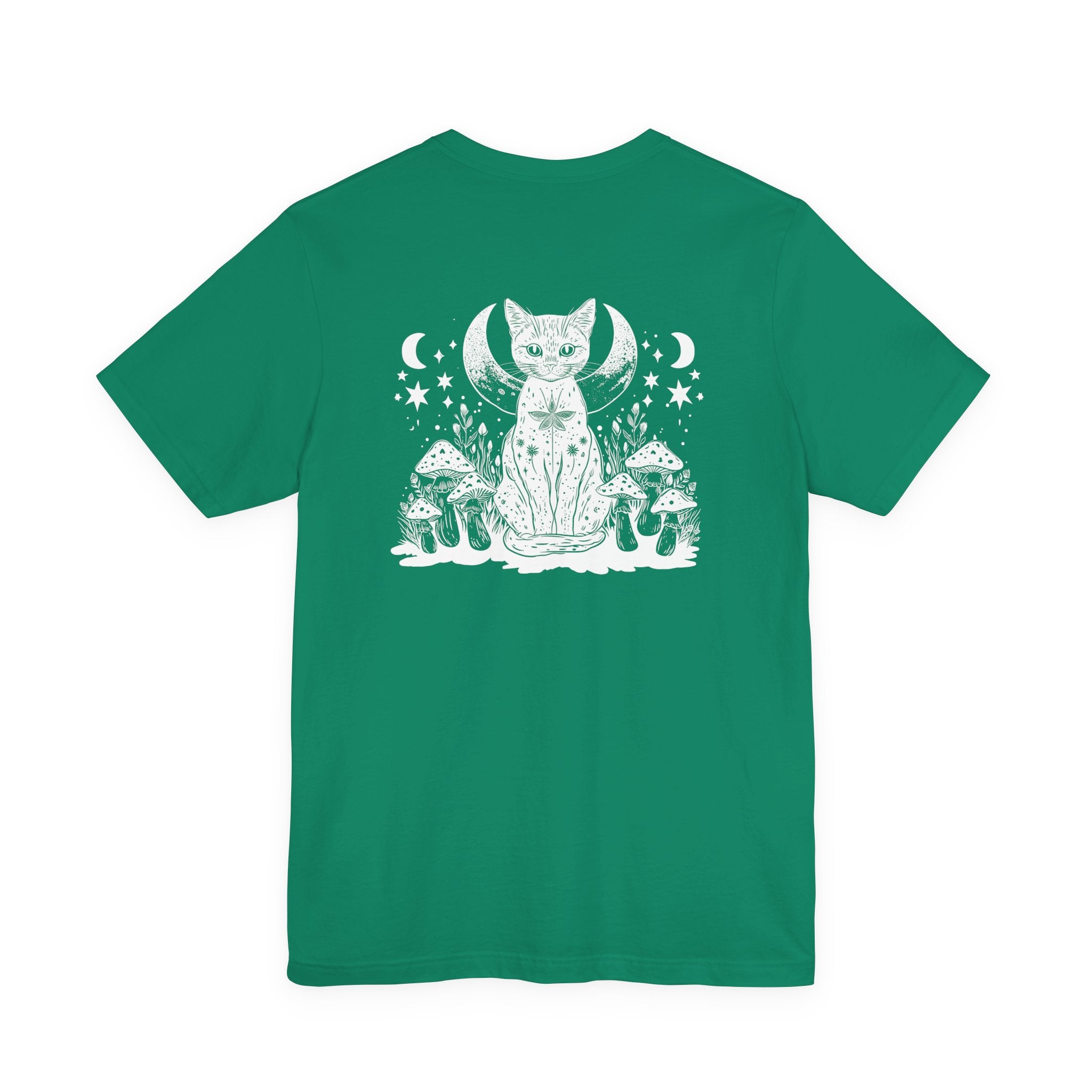 Mystic Moon Cat and Magic Mushrooms T-Shirt