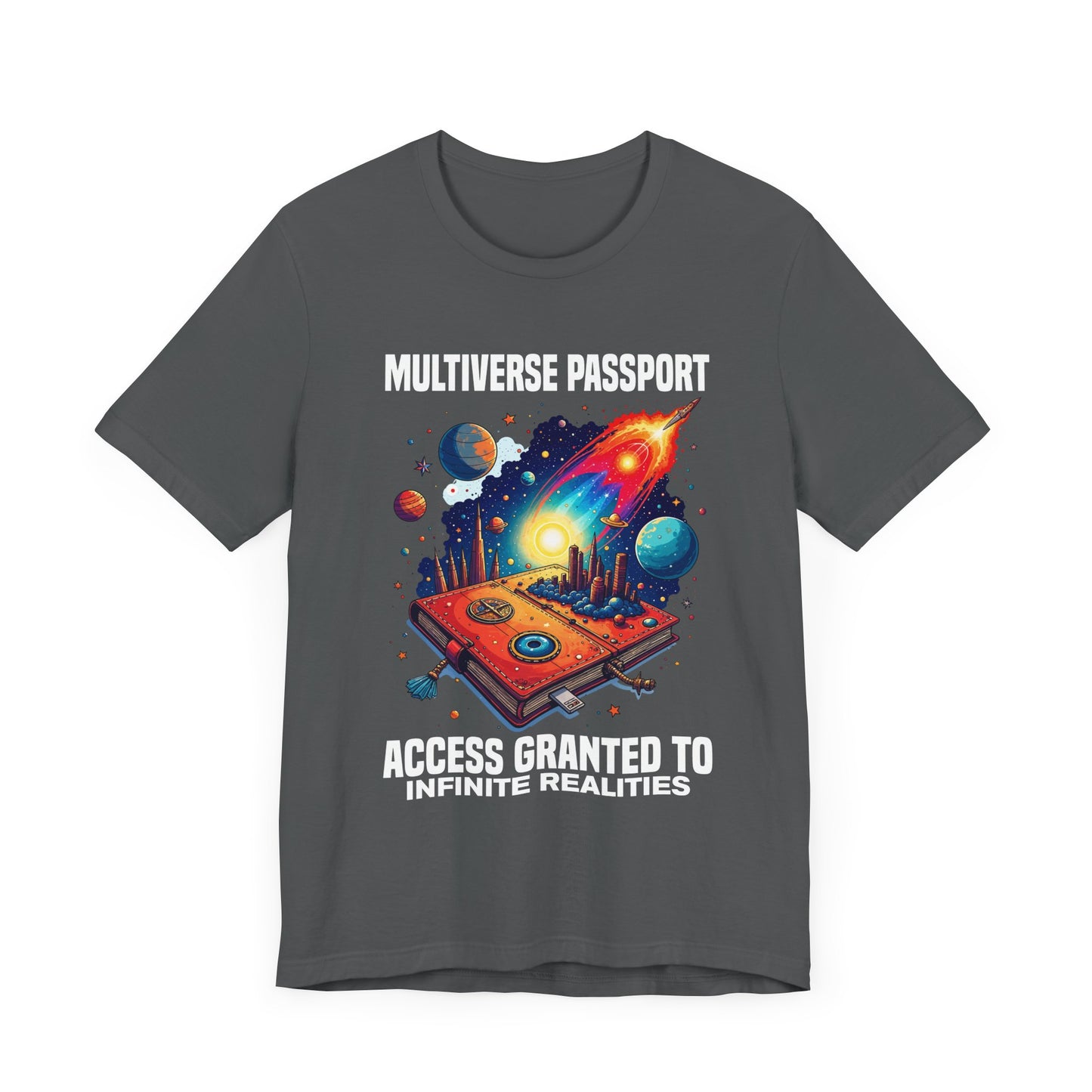 Multiverse Passport Tee, Sci-Fi Travel Shirt, Alternate Reality Graphic Tee, Universe Hopper Top, Quantum Nerd Gift