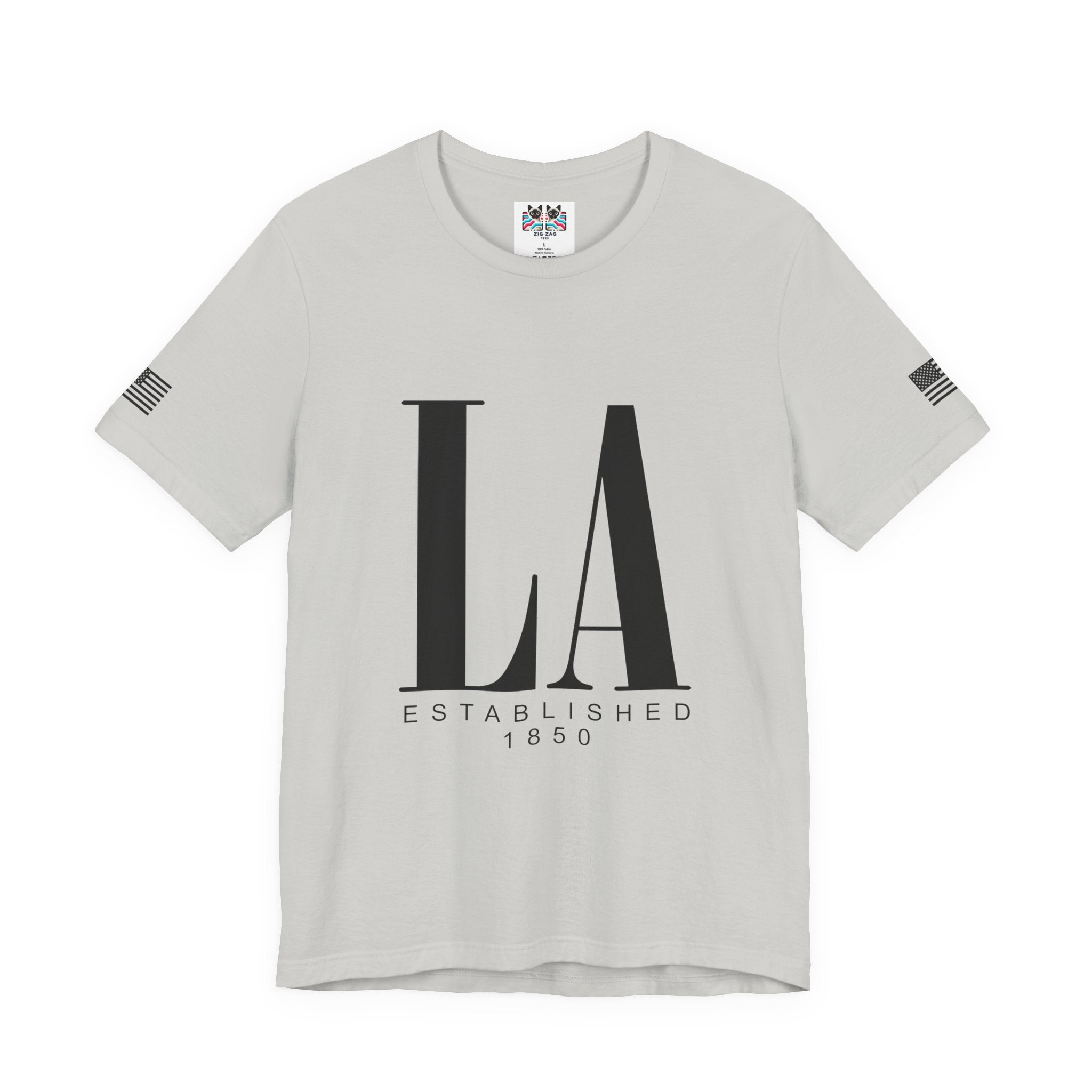 LA Established 1850 T-Shirt – Bold Monogram Los Angeles Minimal Luxury Tee