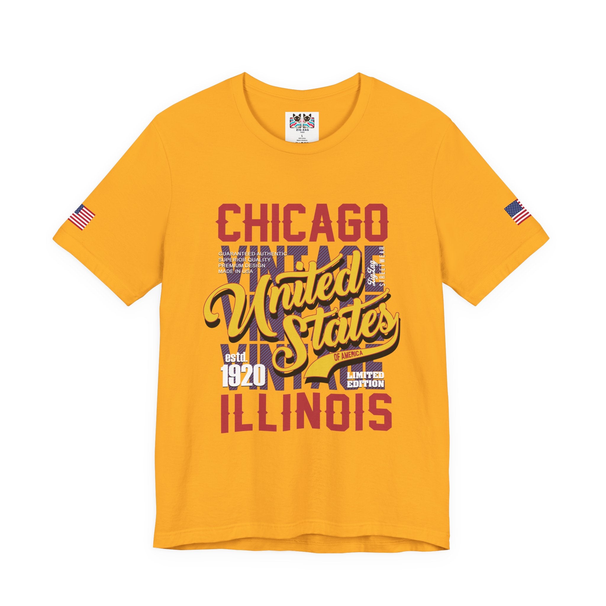 Chicago United States Illinois T-Shirt - Limited Edition 1920 Vintage Streetwear