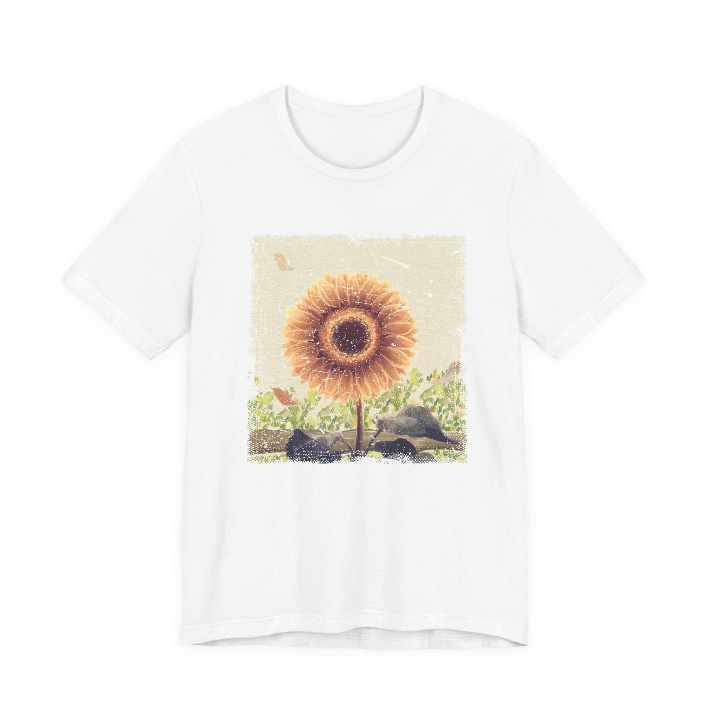 Bloom & Glow – Large Sunflower Painting Graphic T-Shirt