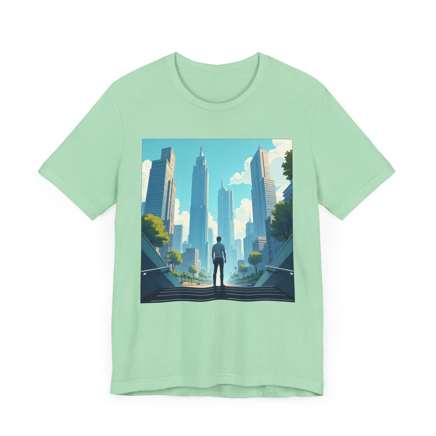 Subways and Skylines Urban Dream Graphic Tee for Big City Thinkers Who See Beauty in Buildings Movement and the Buzz of the Metro