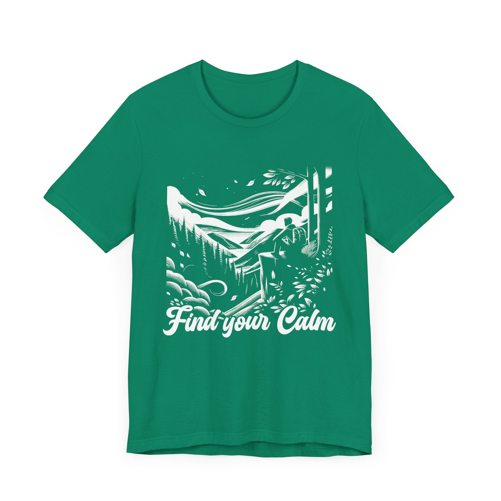 Breathe in the Wild Find Your Calm | Nature Reflection Graphic T-Shirt