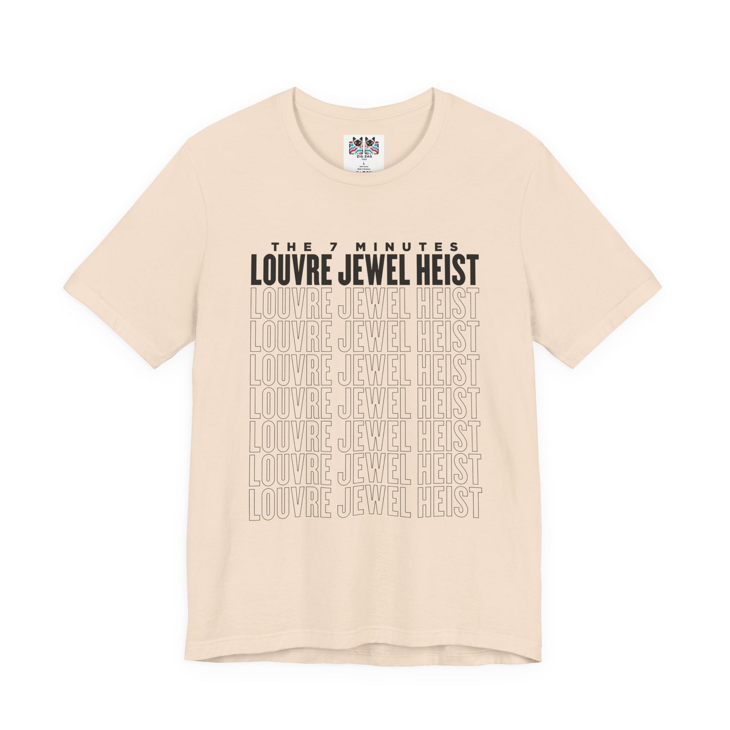 The 7 Minutes Louvre Jewel Heist – Napoleon’s Paris Getaway Tee [Black Text]