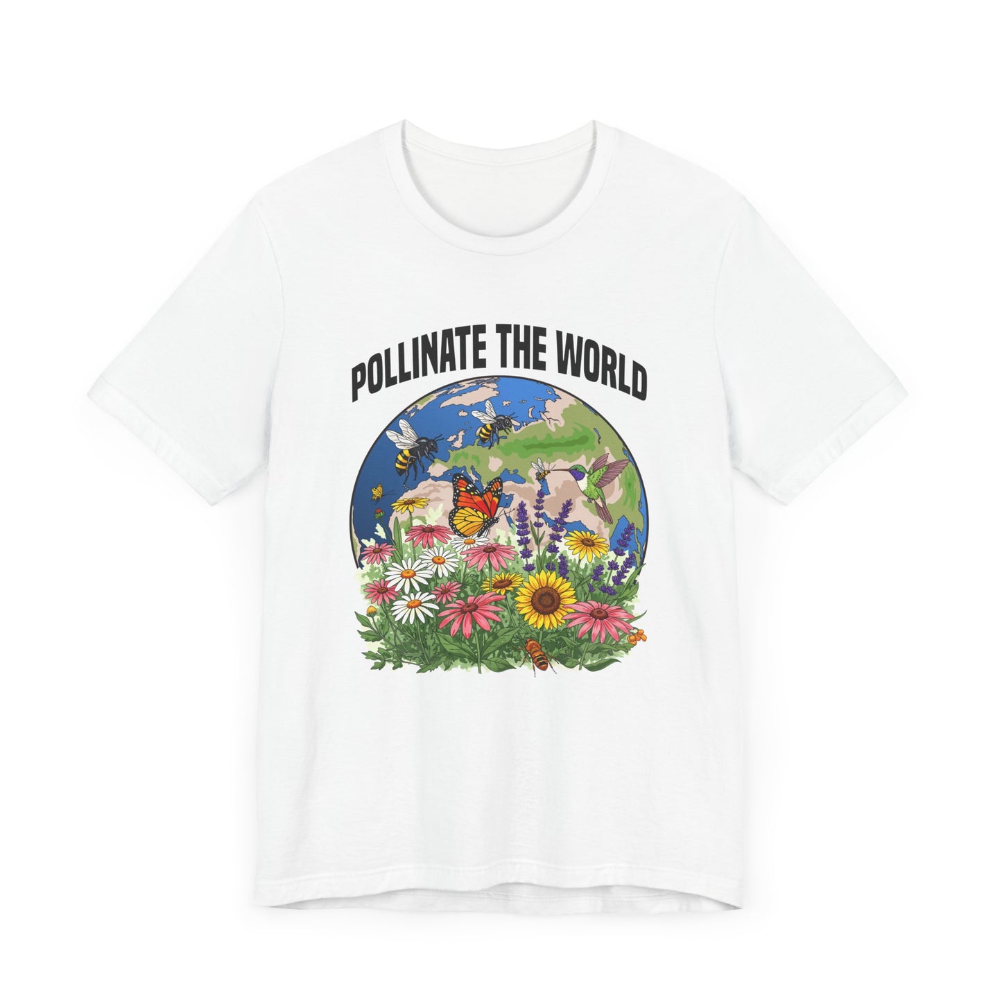 Nature’s MVP Pollinators Tee, Bee and Butterfly Shirt, Eco Awareness Graphic Tee, Garden Life Top, Wildlife Hero Gift