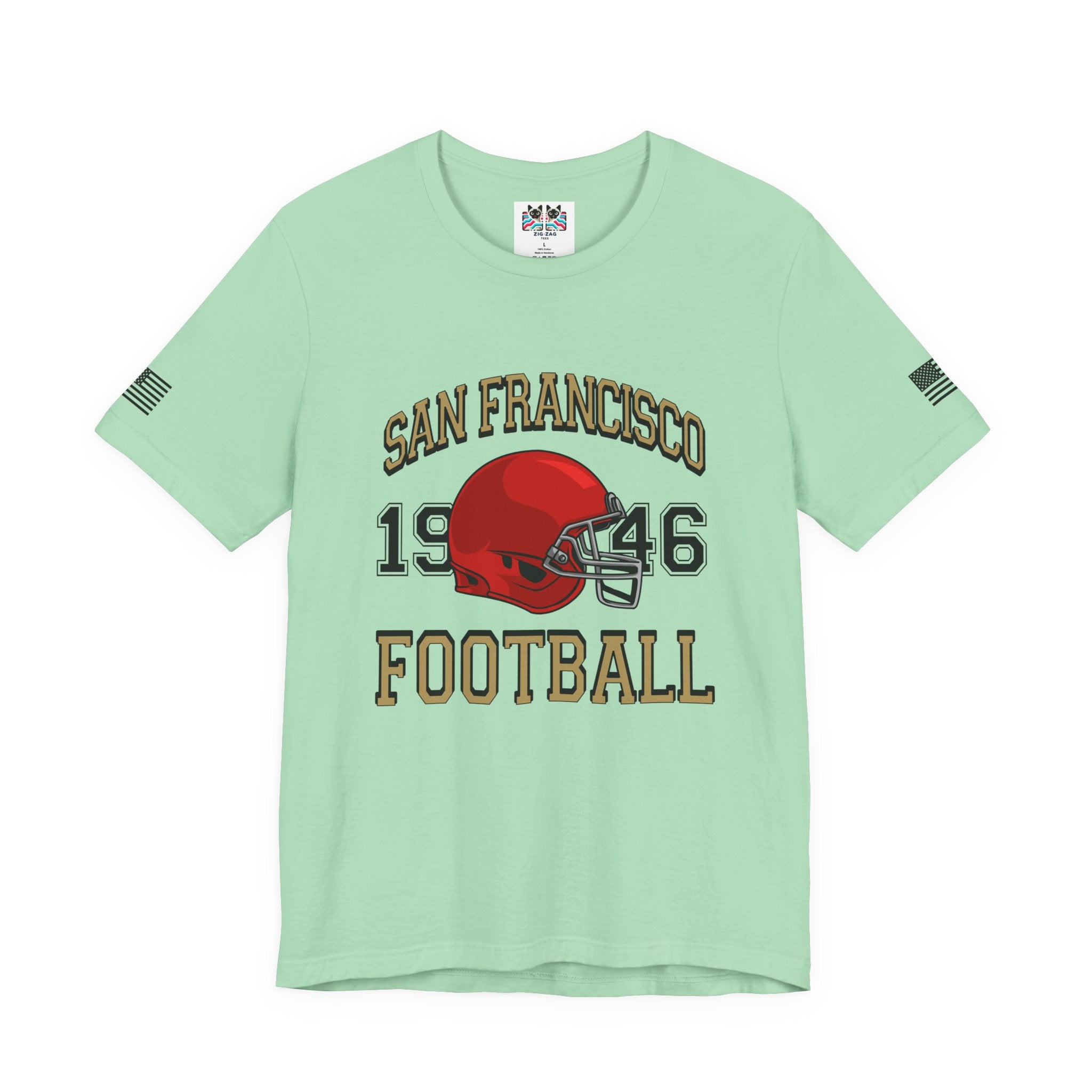 San Francisco Football T-Shirt, EST 1946 Collegiate Helmet Tee, SF Bay Area Football Fan Shirt, Retro Football Gift, Unisex