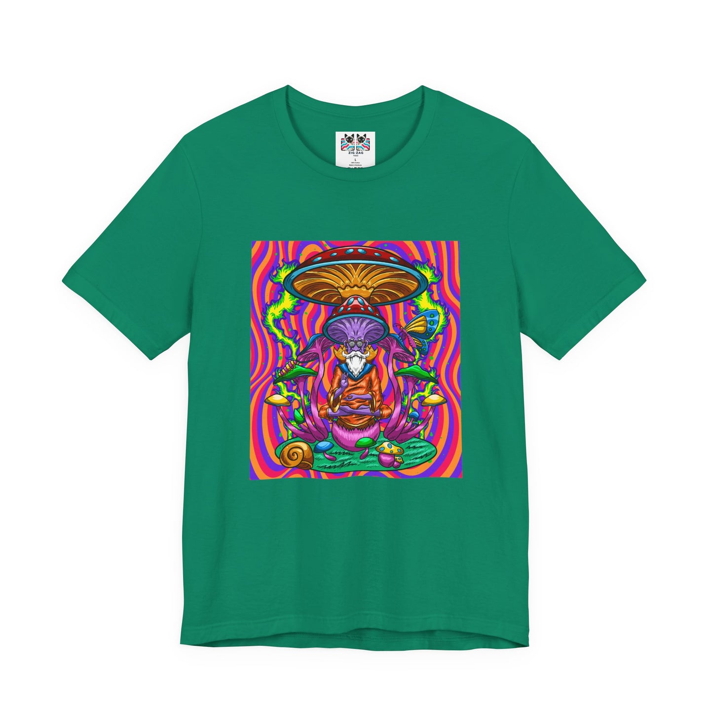 Psychedelic Mushroom Wizard Stay Wild & High T-Shirt