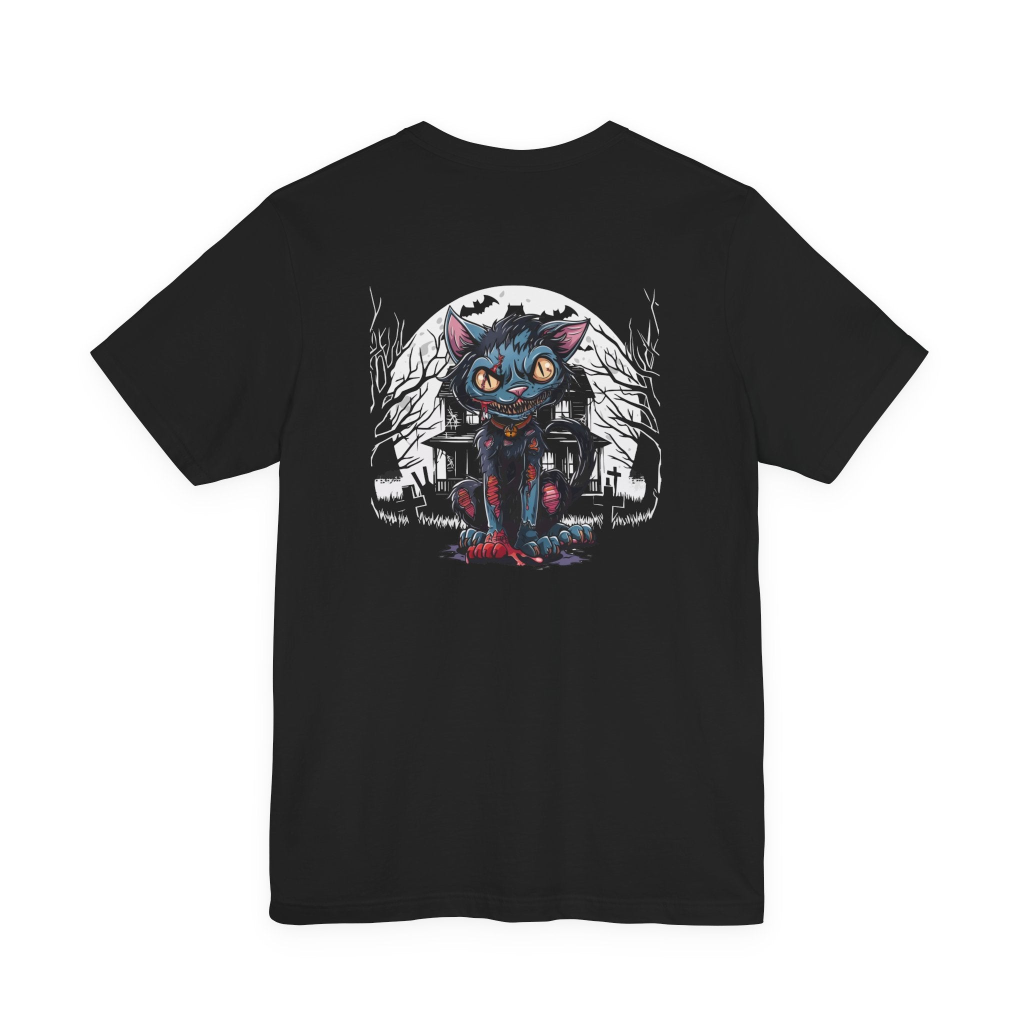 Haunted Zombie Cat Horror House T-Shirt