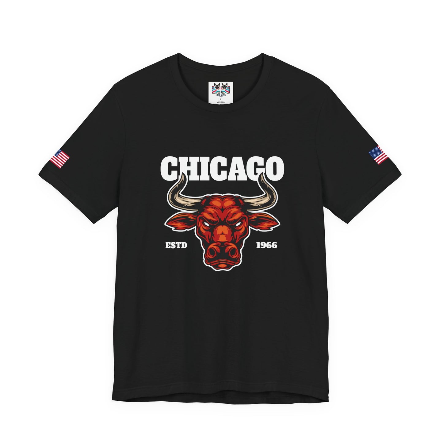 Chicago Bulls T-Shirt - Red Bull Mascot Est 1966 Sports Team Pride Design