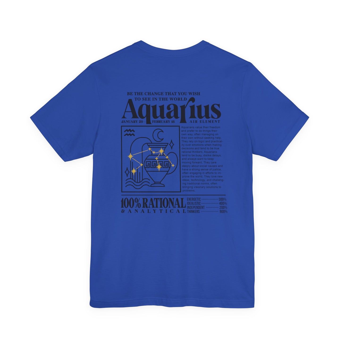 Aquarius Zodiac T-Shirt – Be the Change Air Element