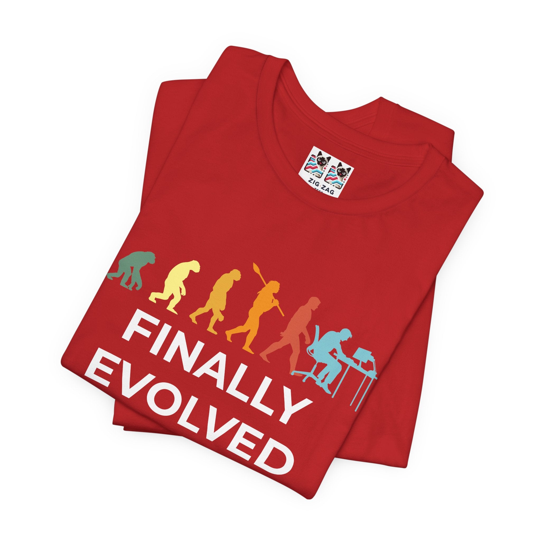 Custom T-Shirt - Evolution of Man to Computer User T-Shirt