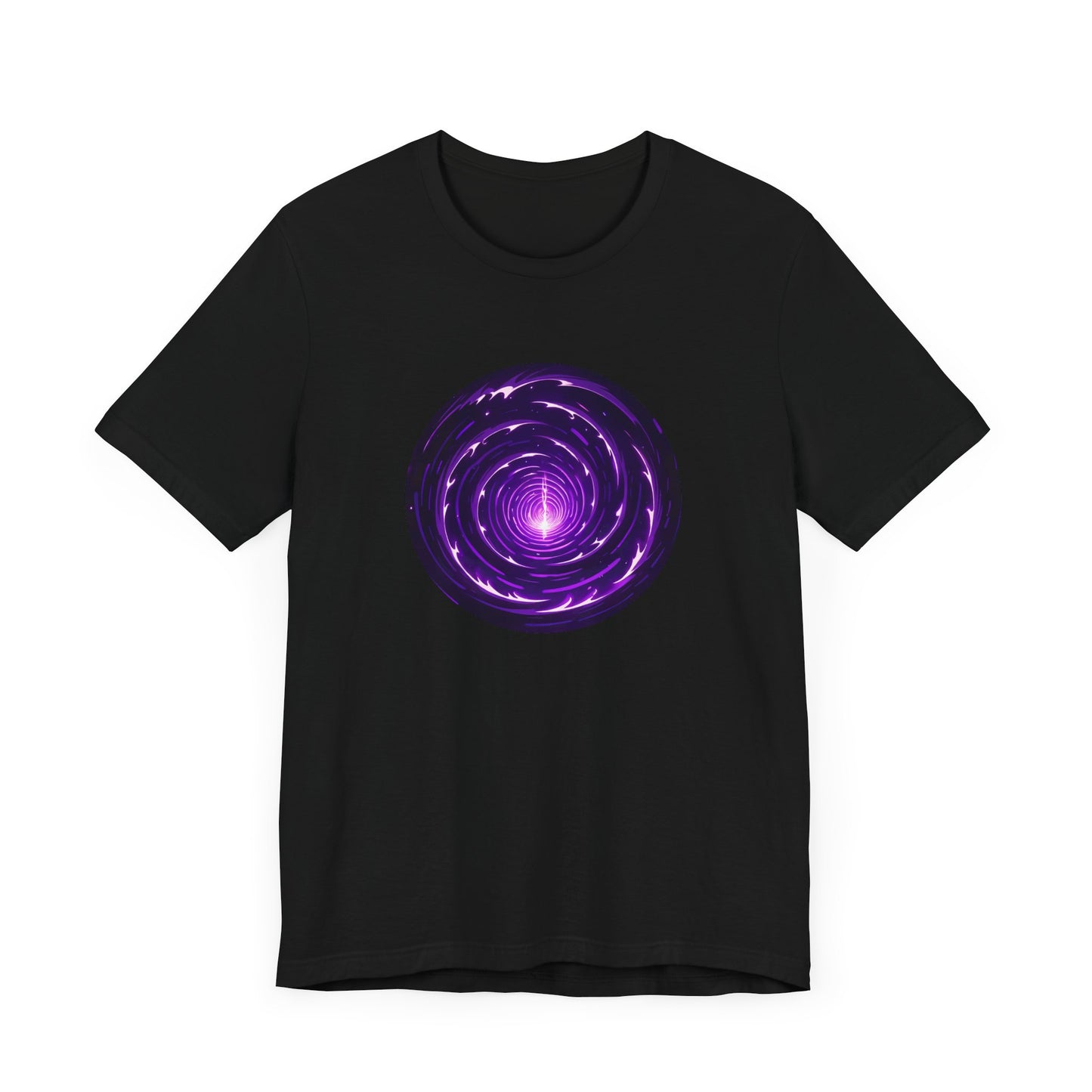Silently Spiraling – Large Purple Spiral Graphic T-Shirt