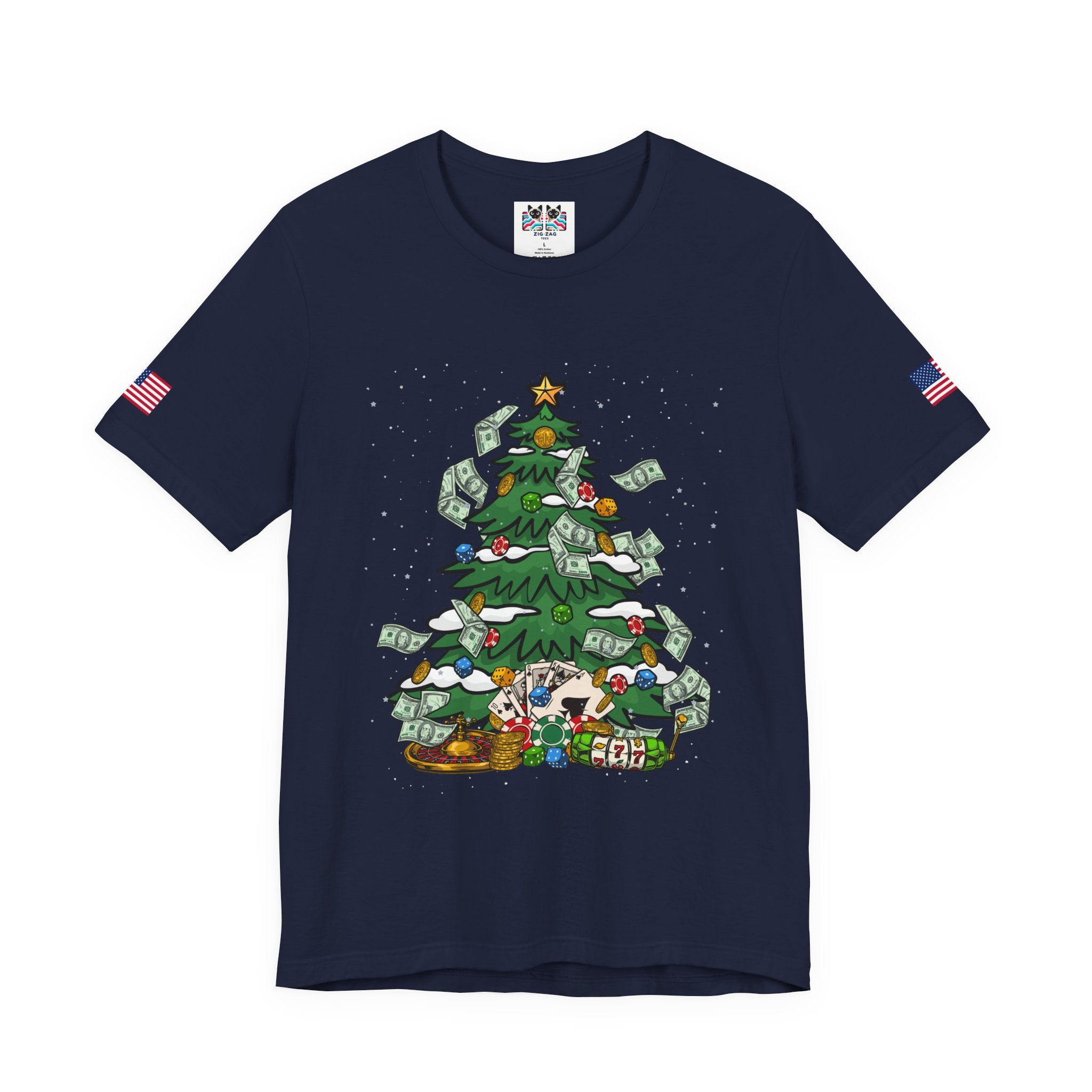 Casino Christmas Tree T-Shirt – Funny Gambling Holiday Tee for Gamblers