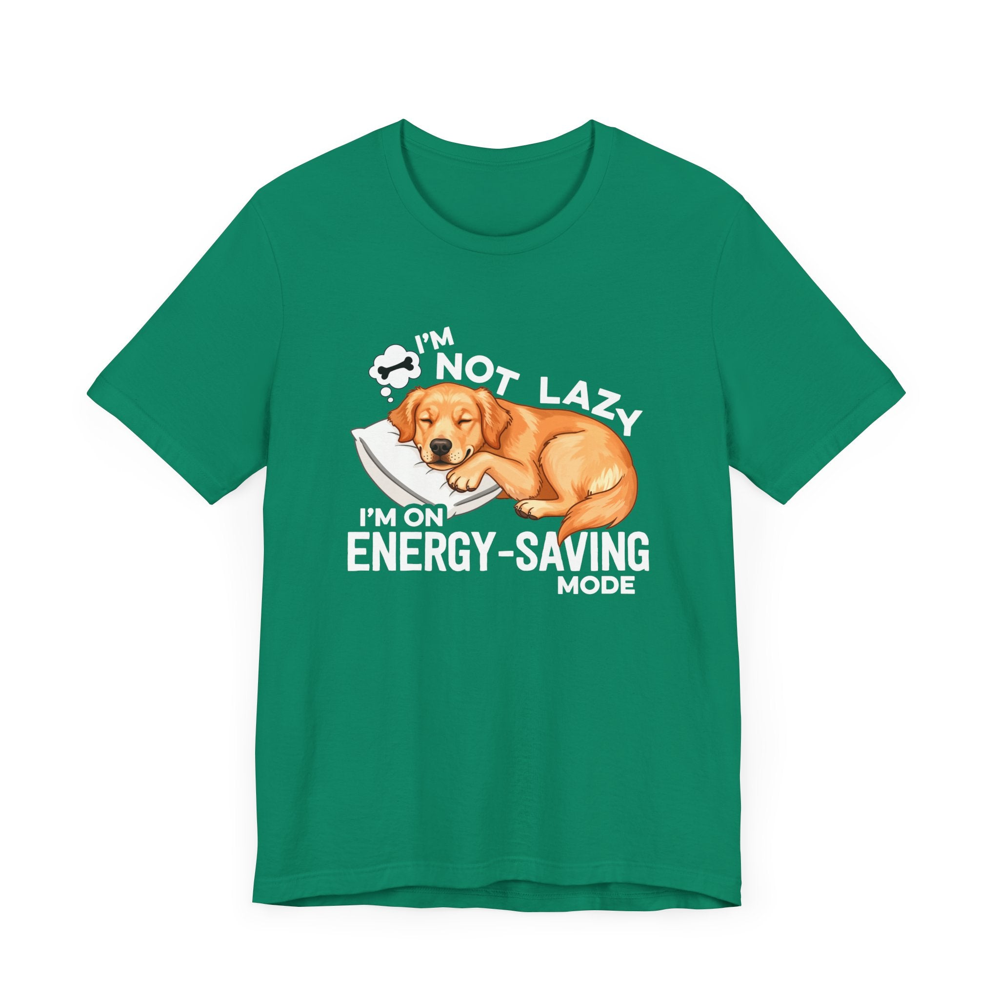 I’m Not Lazy I’m on Energy Saving Mode Tee, Dog Chill Shirt, Funny Pet Mood Graphic Tee, Nap Life Top, Animal Humor Gift