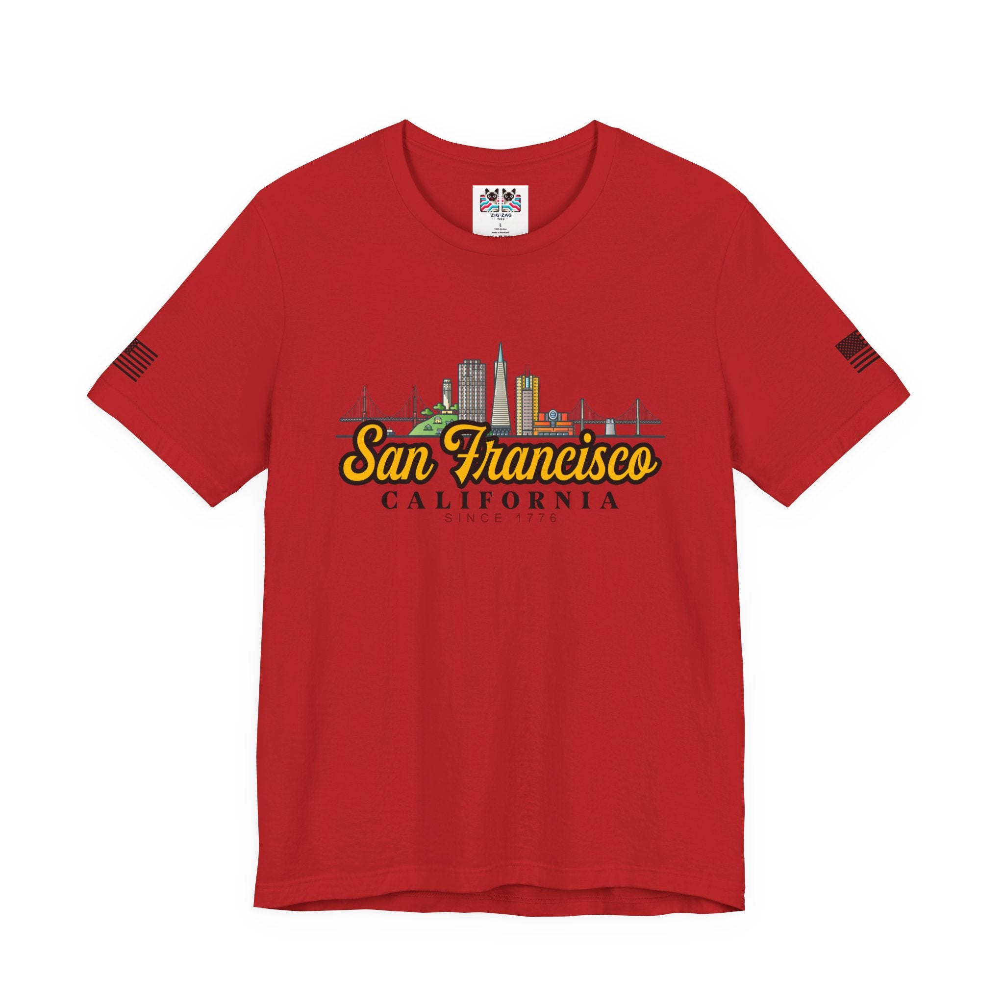 San Francisco California Since 1776 T-Shirt – City Skyline Script Graphic Tee
