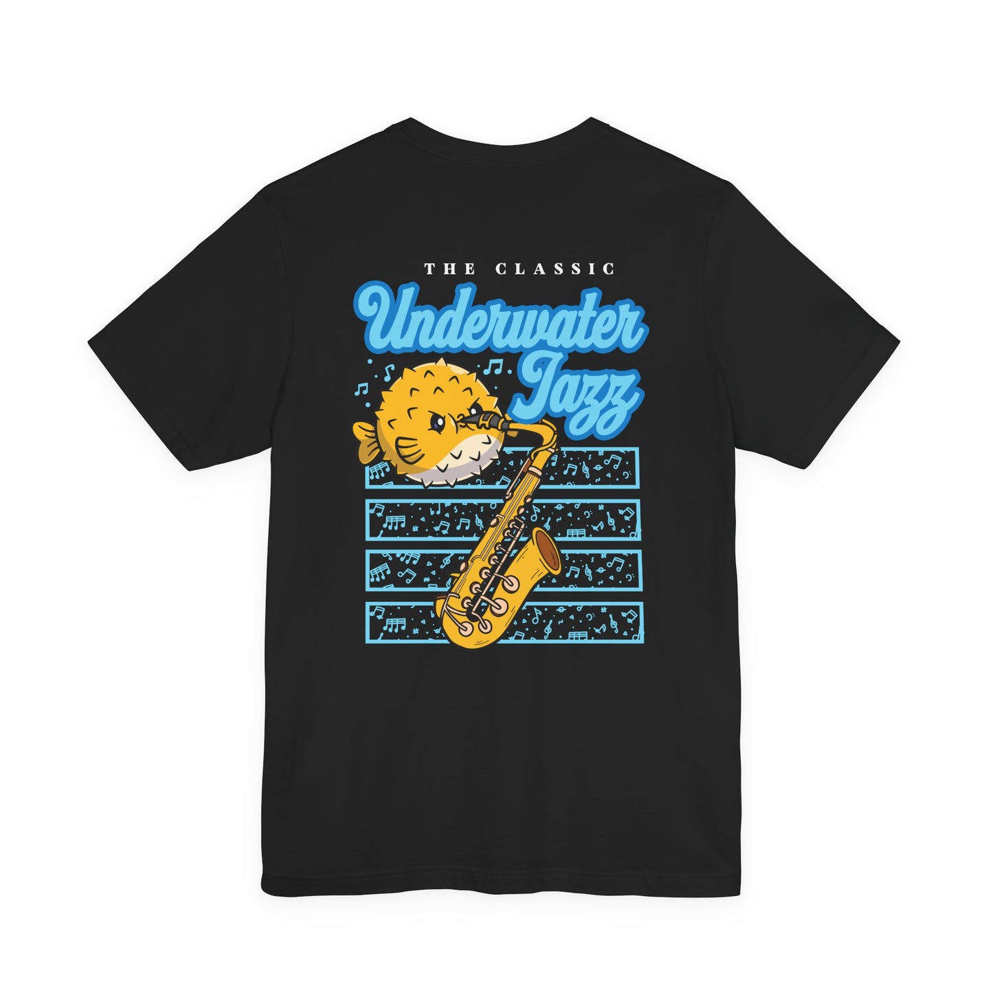 Underwater Jazz Blowfish Saxophone T-Shirt