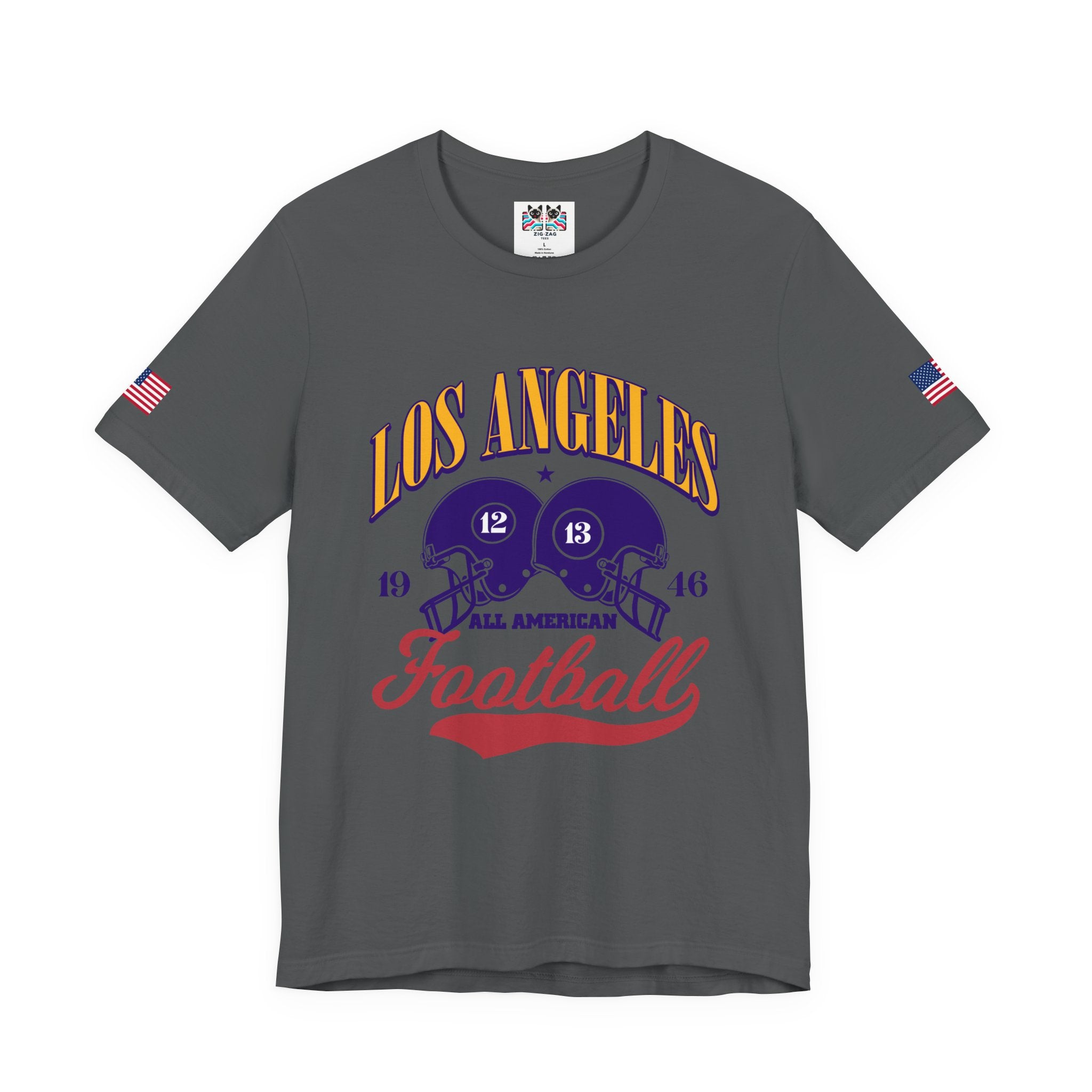 Los Angeles All American Football T-Shirt – Vintage 1946 Helmets Collegiate Graphic Tee