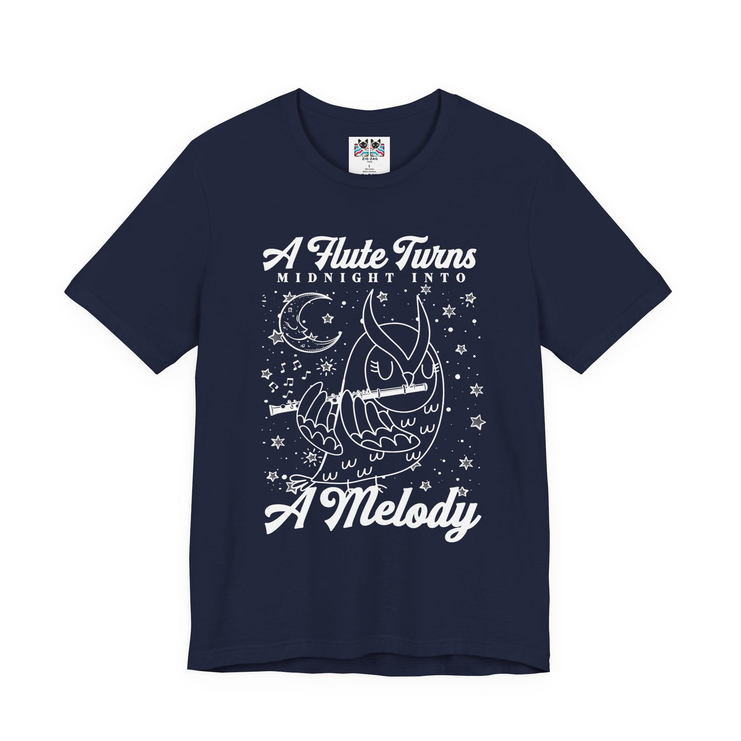 Owl Flute Midnight Melody Moonlight Music T-Shirt