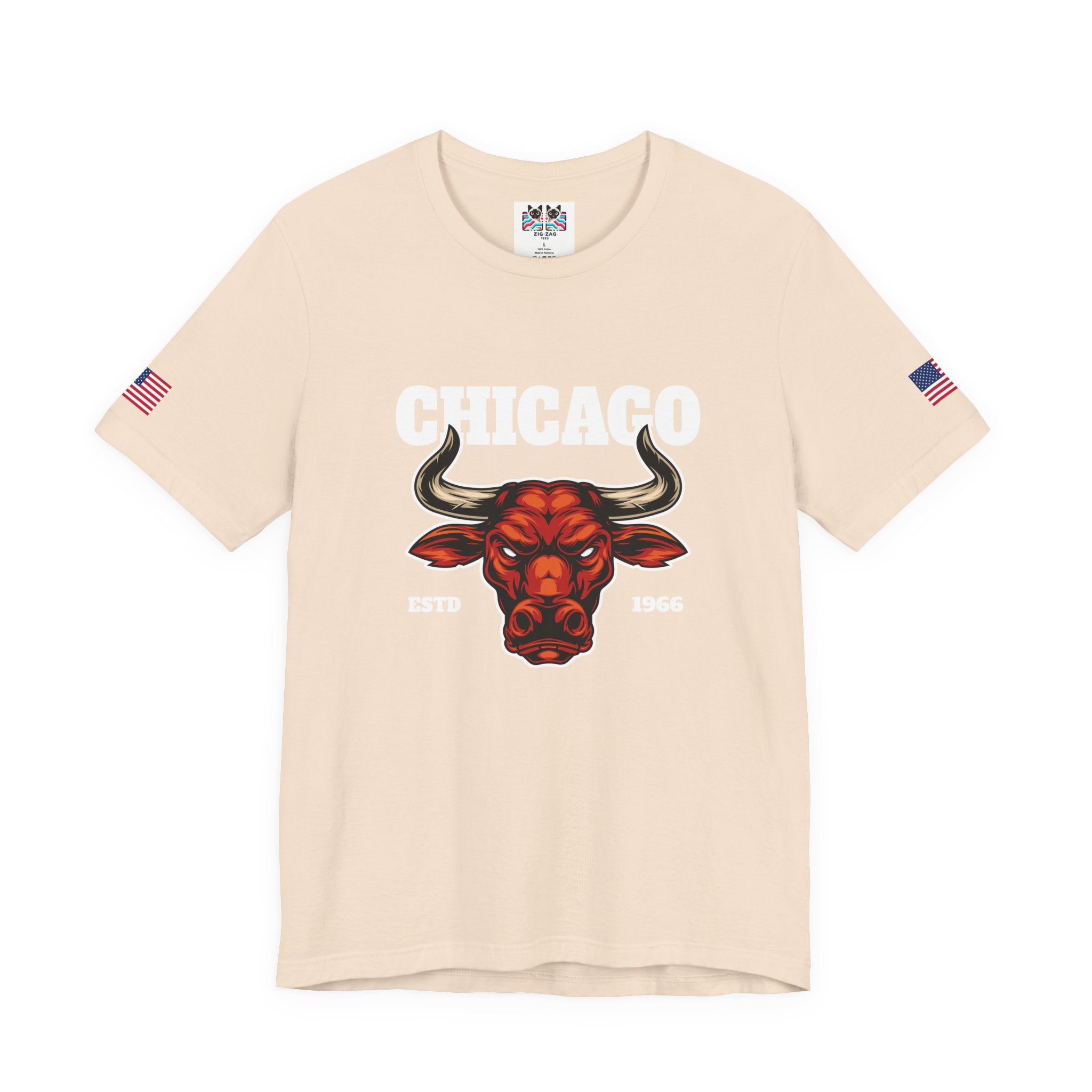 Chicago Bulls T-Shirt - Red Bull Mascot Est 1966 Sports Team Pride Design