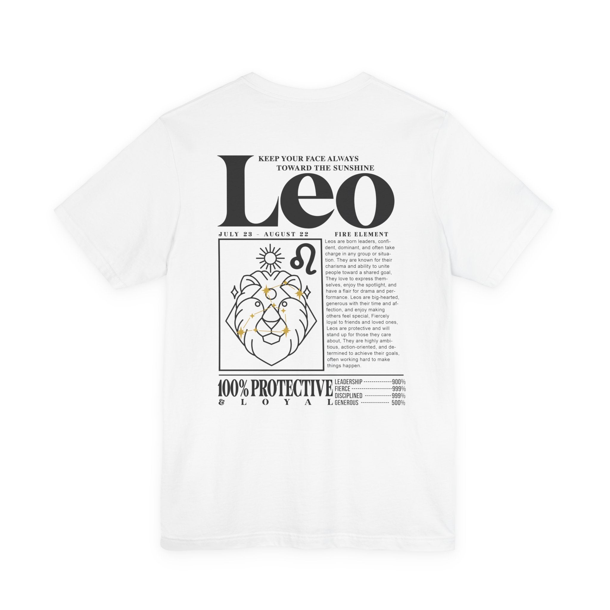 Leo Zodiac T-Shirt – Keep Your Face Always Towards the Sunshine Fire Element
