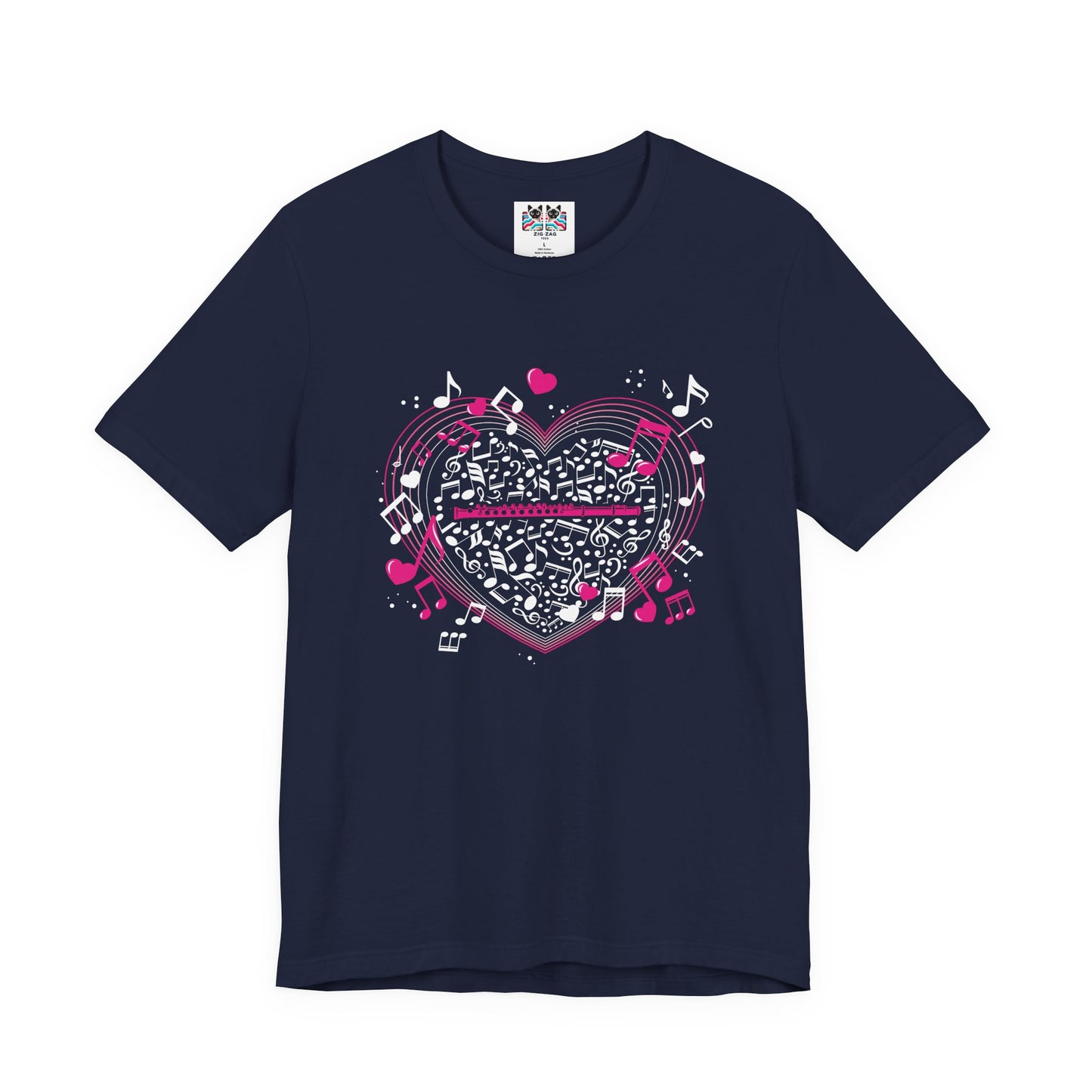 Heartbeat of the Flute Music Love T-Shirt