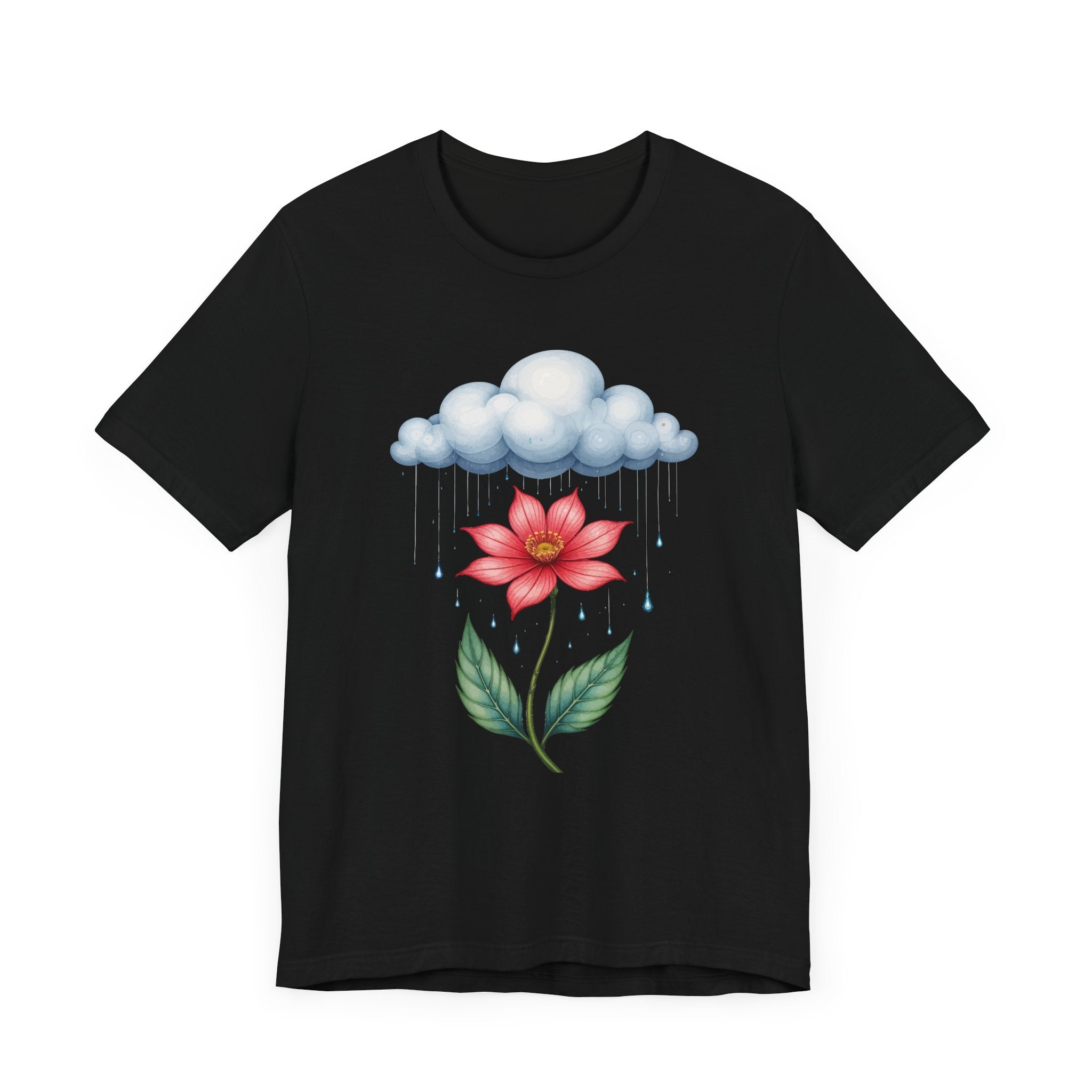 No Rain No Flowers Shirt Uplifting Growth Message Tee for Resilient Souls Who Know That Every Storm Brings Something Beautiful to Bloom