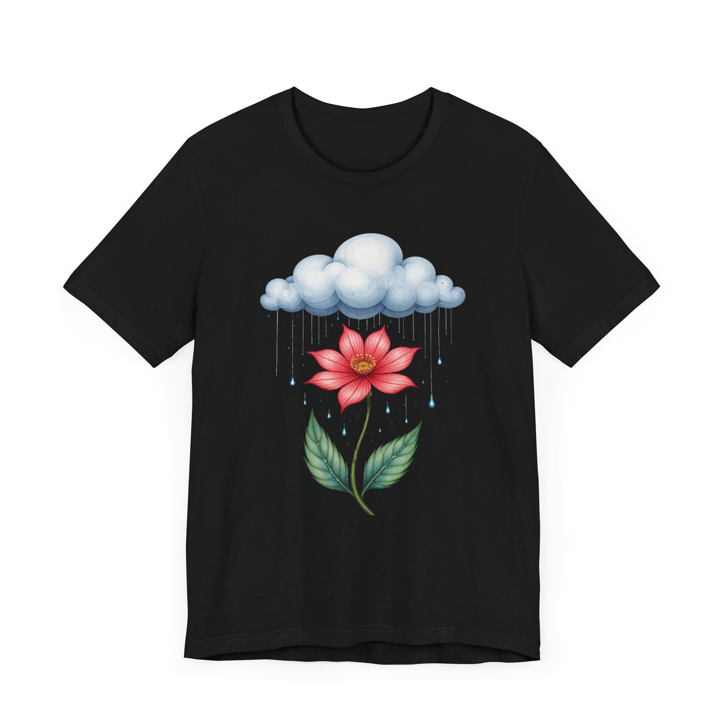 No Rain No Flowers Shirt Uplifting Growth Message Tee for Resilient Souls Who Know That Every Storm Brings Something Beautiful to Bloom