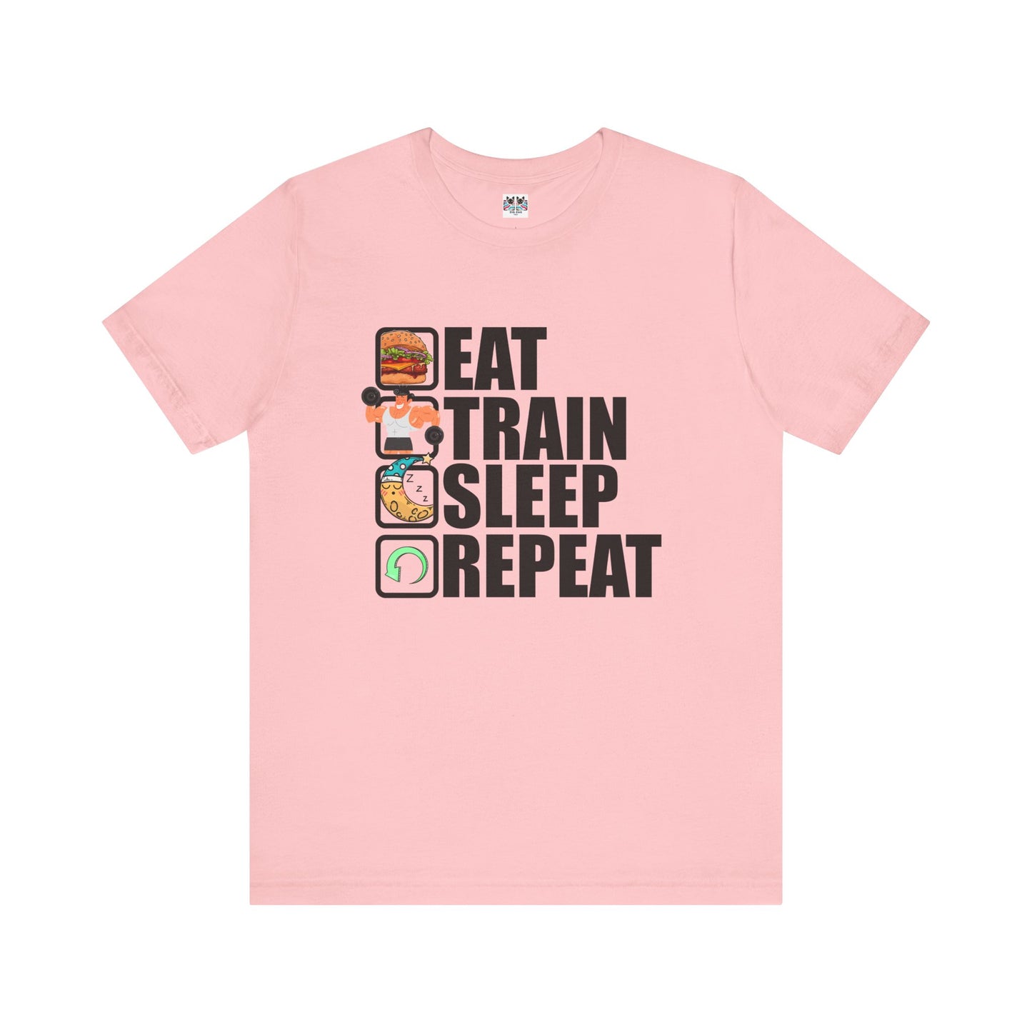 Eat Train Sleep Repeat Fitness Gym Motivation Lifestyle T-Shirt