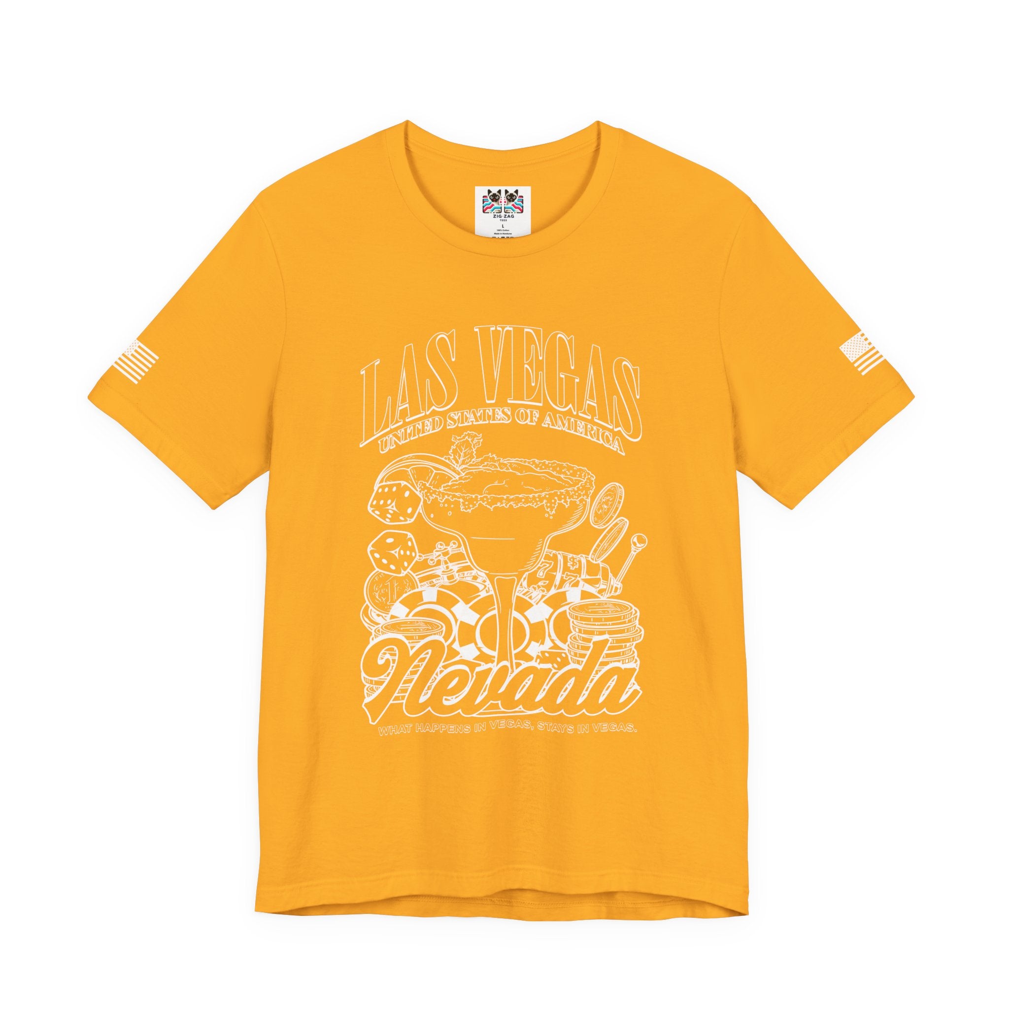 Las Vegas Nevada USA T-Shirt – Casino Cocktail Dice Chips Graphic Tee