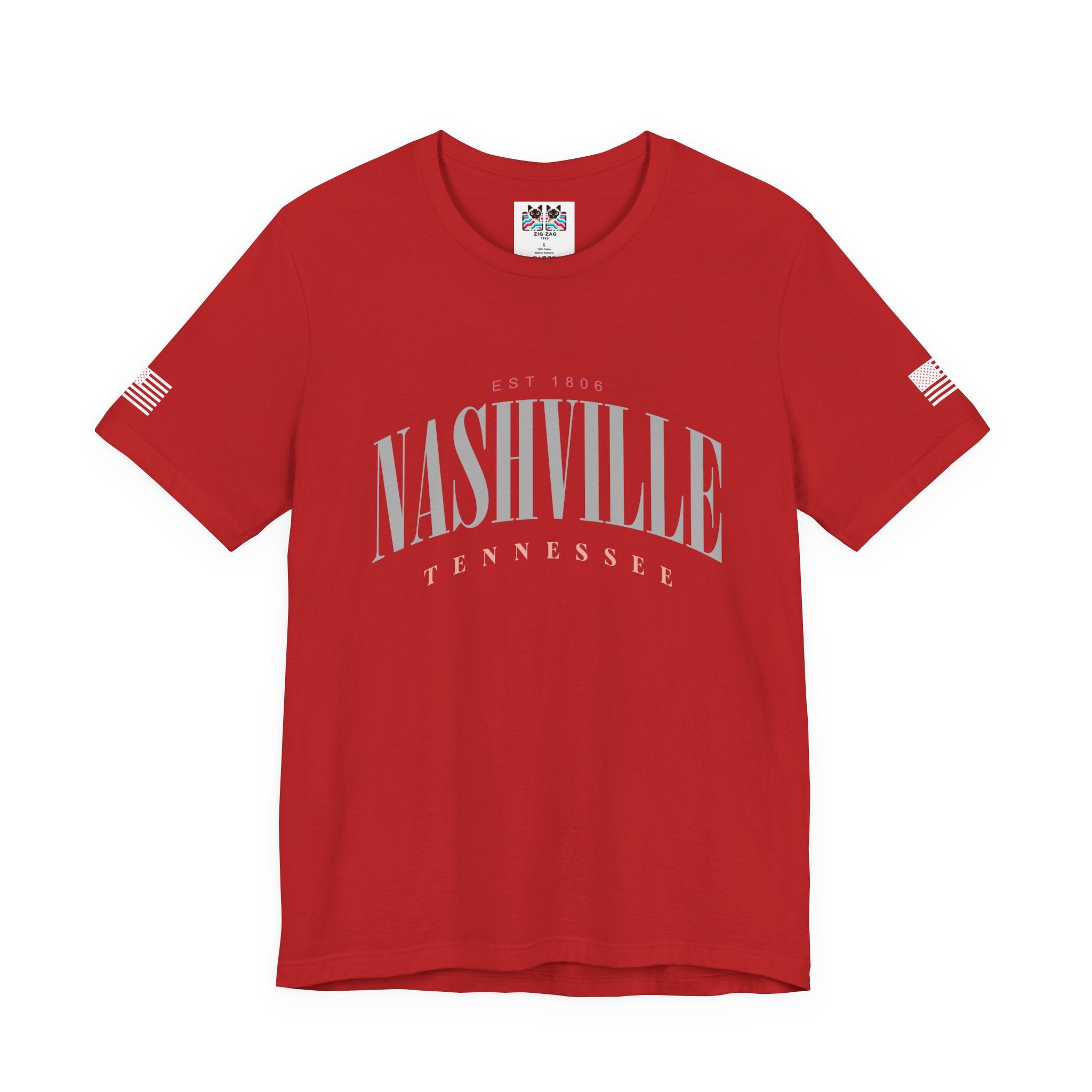 Nashville Tennessee EST 1806 T-Shirt – Faded Soft Arch Typography Tee