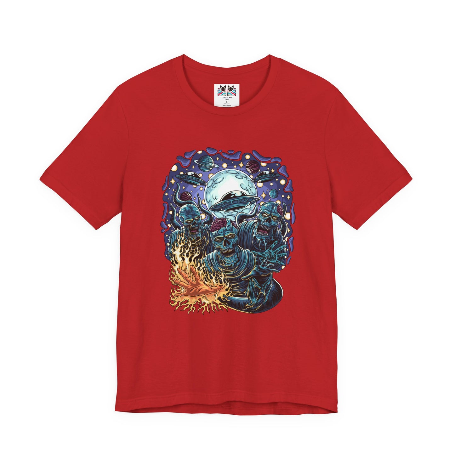 Cosmic Zombies vs Deep Sea Cthulhu Horror T-Shirt