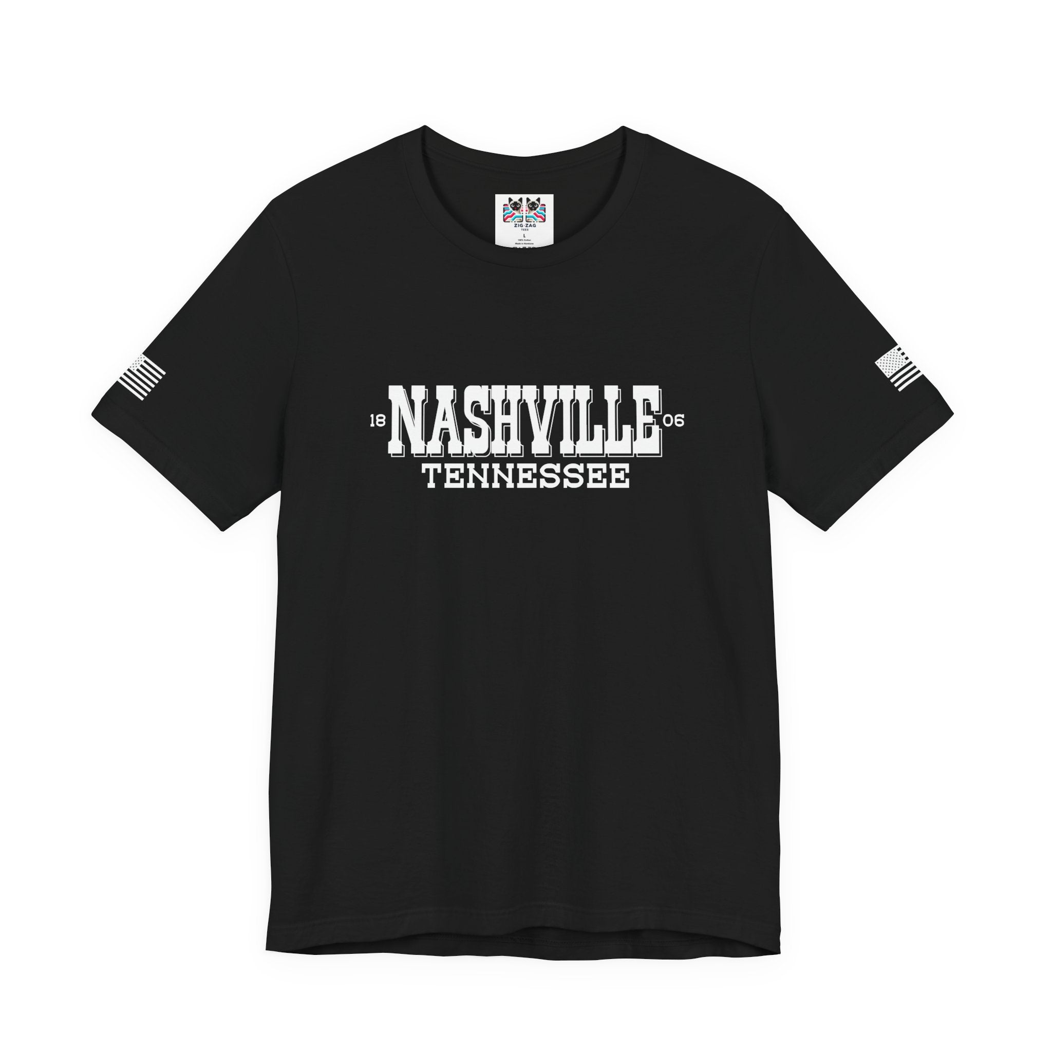 Nashville Tennessee 1806 T-Shirt – Bold Collegiate Varsity Typography Graphic Tee
