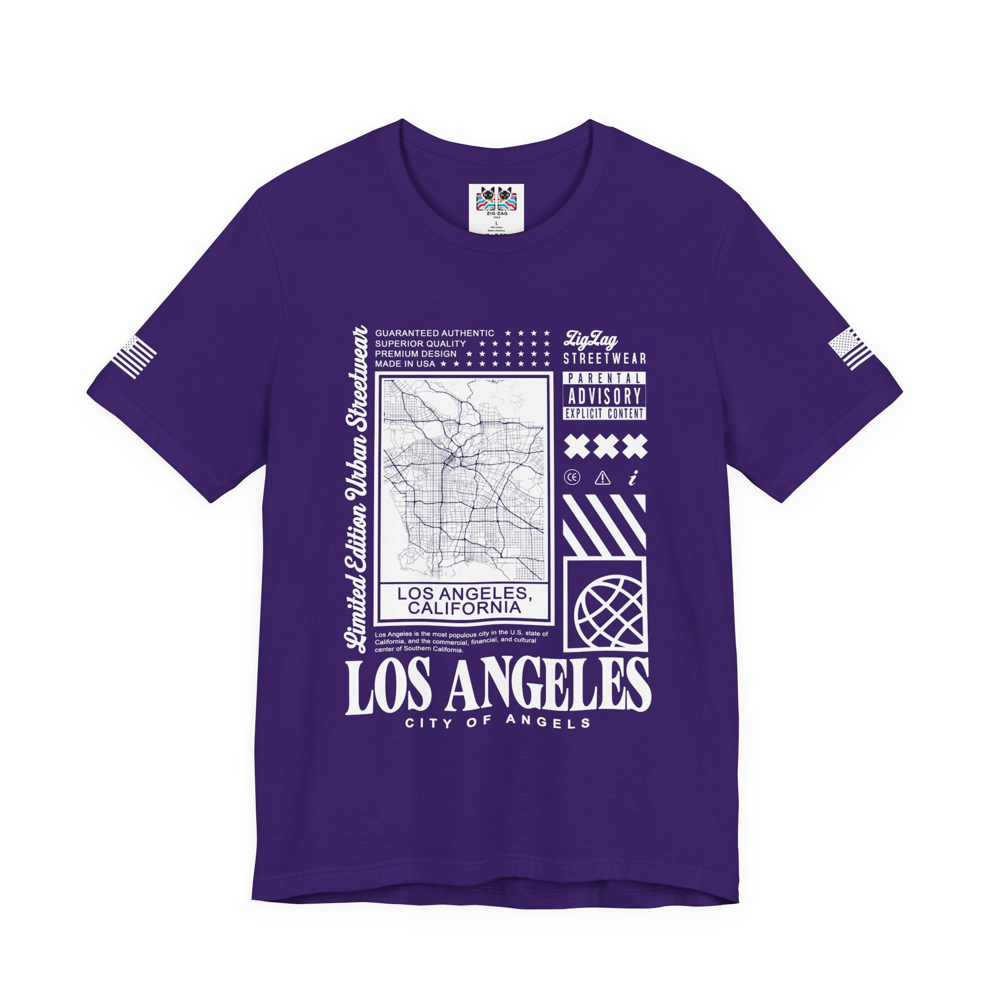 Los Angeles City of Angels T-Shirt – Limited Edition Urban Streetwear Map Graphic Tee