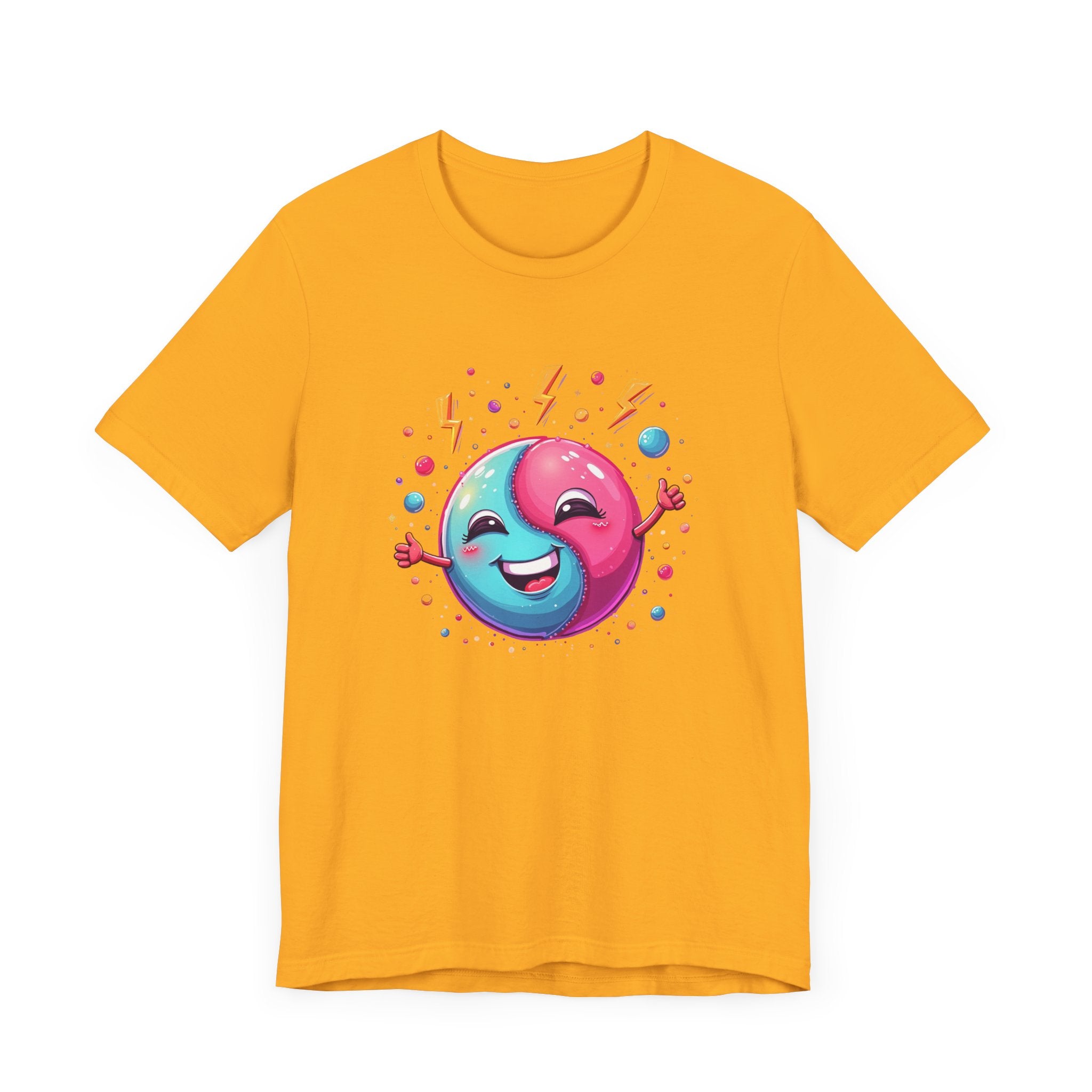 Energetic but Introverted – Colorful Smiling Balance Inner Reflection with Lively Enthusiasm Graphic T-Shirt