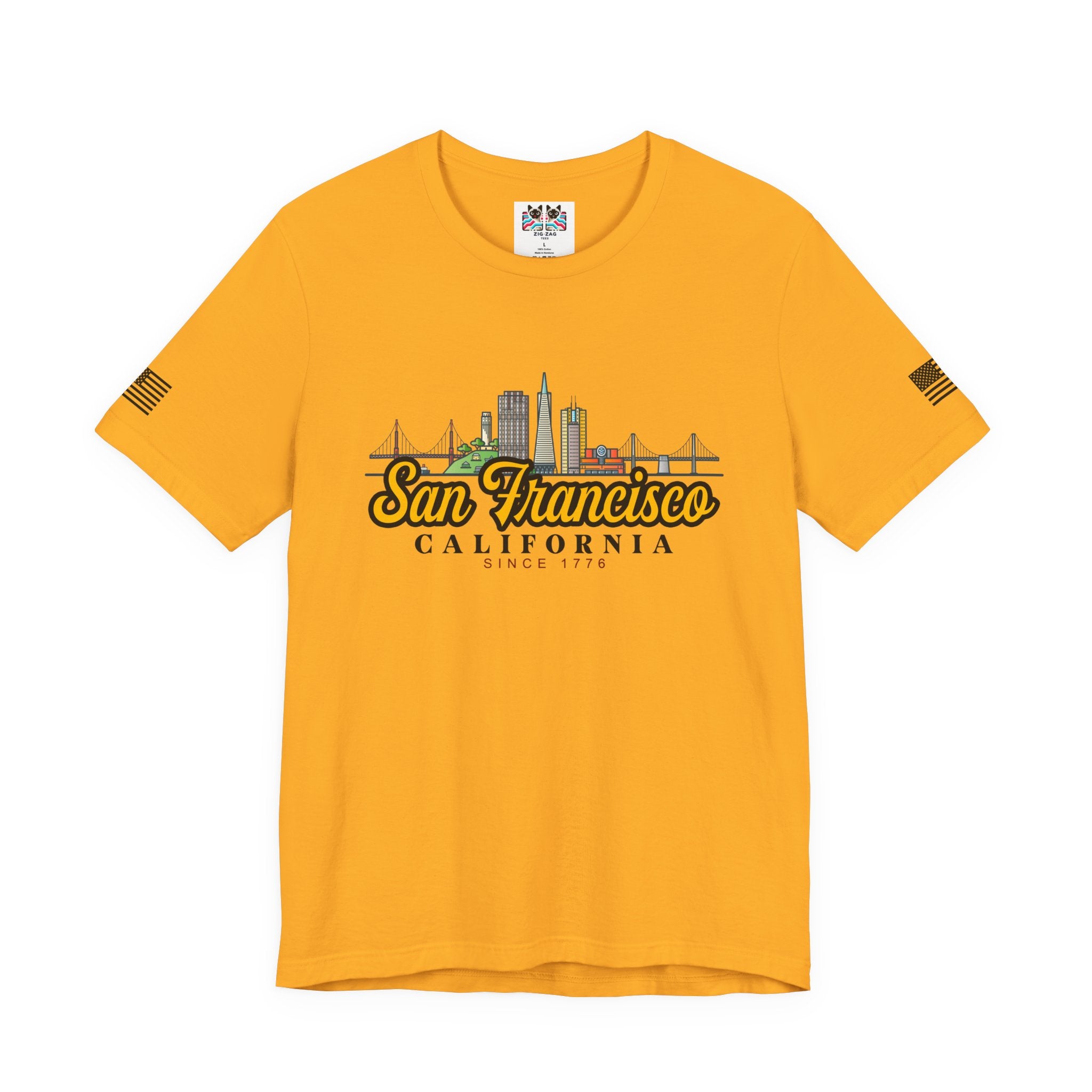 San Francisco California Since 1776 T-Shirt – City Skyline Script Graphic Tee
