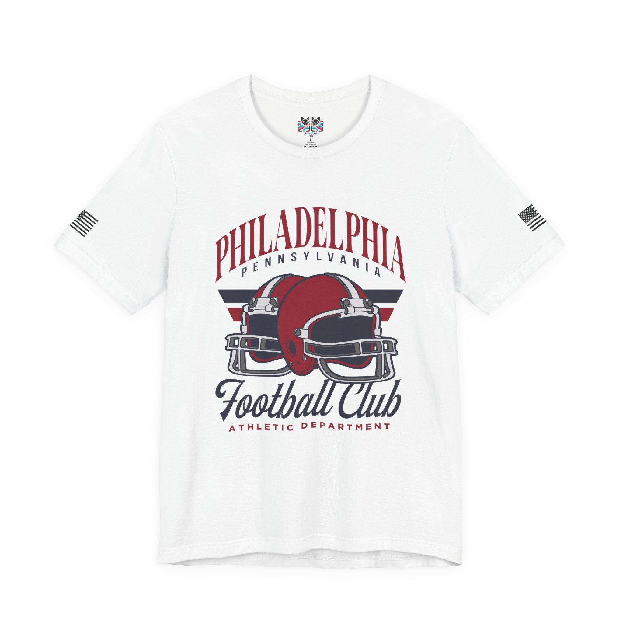 Philadelphia Pennsylvania Football Club T-Shirt – Athletic Department Dual Helmet Graphic Tee
