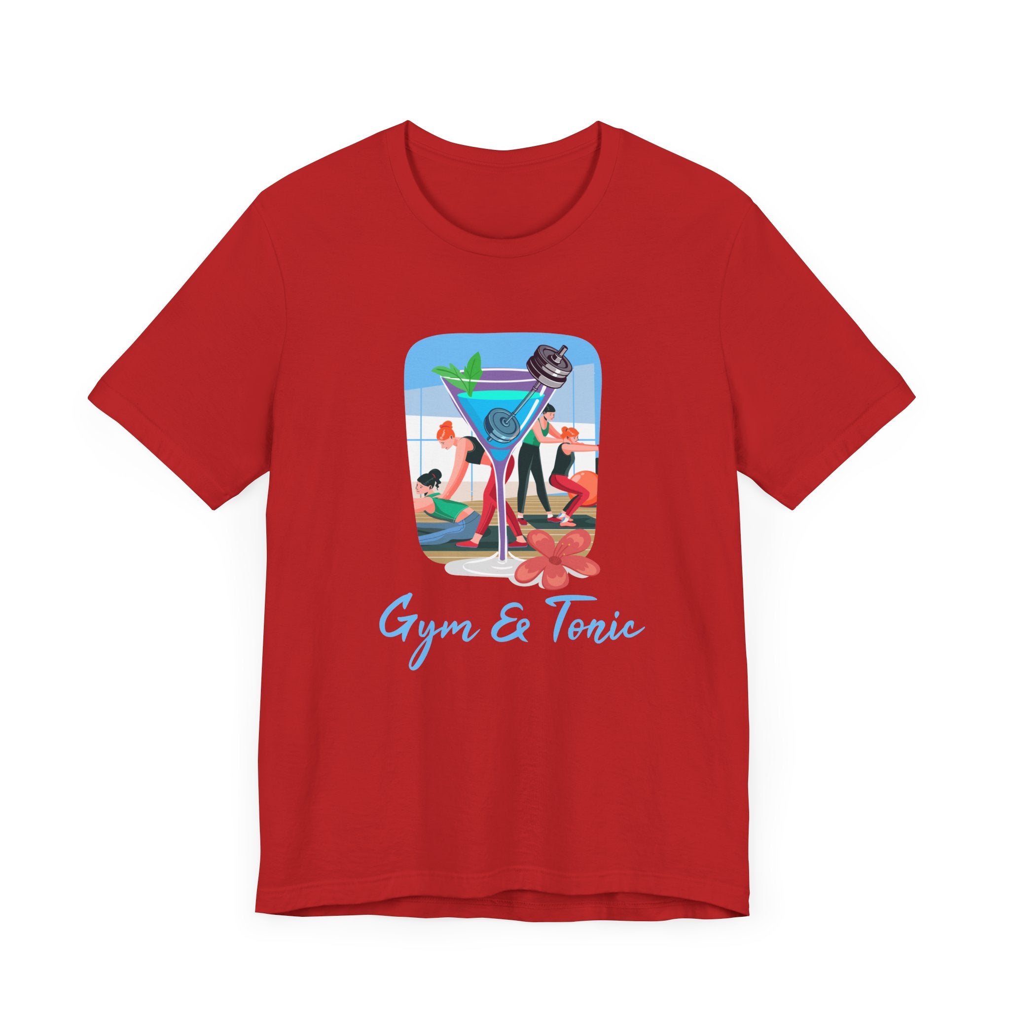 Gym and Tonic Tee, Fitness Pun Shirt, Workout Humor Graphic, Exercise and Fun Top, Healthy Balance Gift