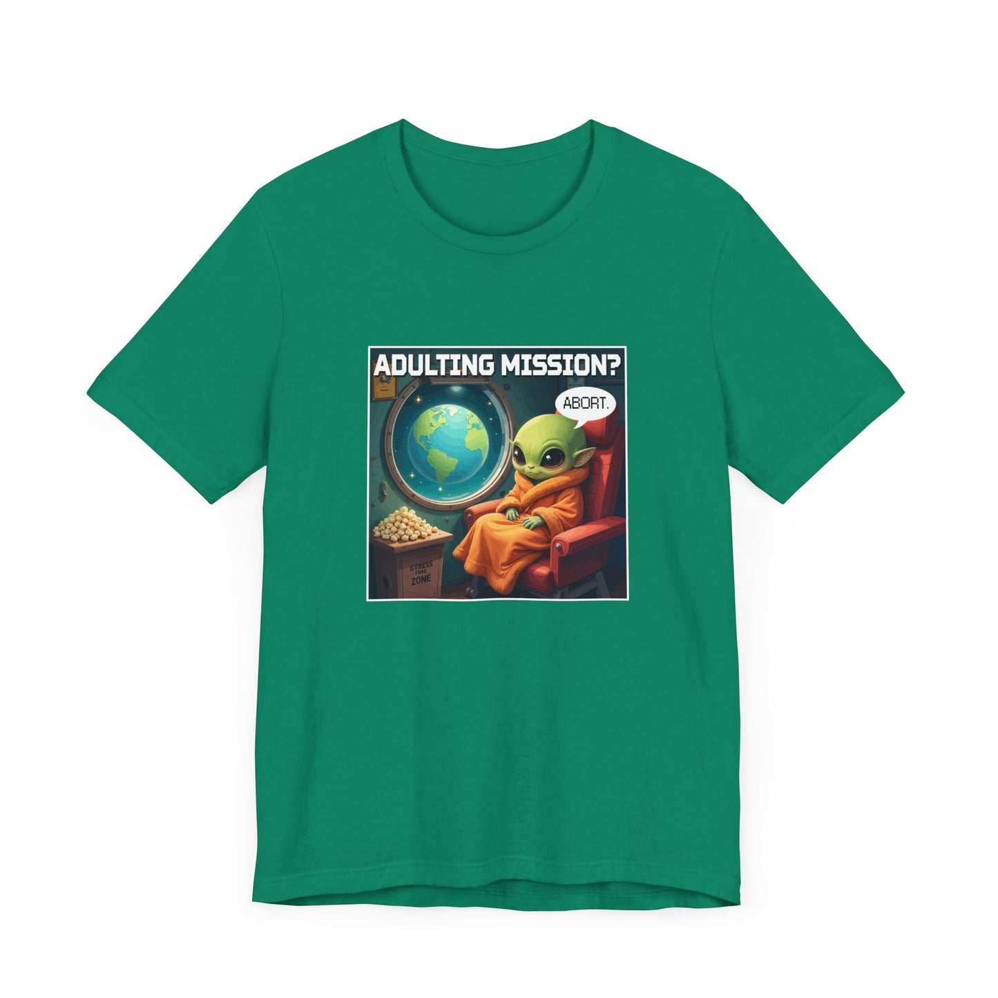 Beep Boop Mission Adulting Aborted Tee, Alien Humor Shirt, Funny Life Avoidance Graphic Tee, Outer Space Relatable Top, Cosmic Mood Gift