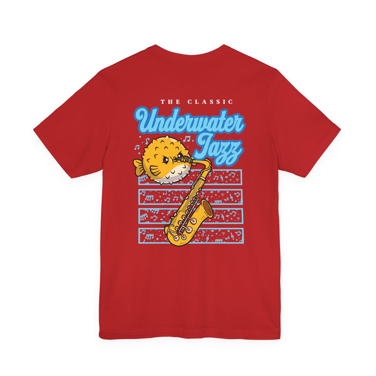 Underwater Jazz Blowfish Saxophone T-Shirt