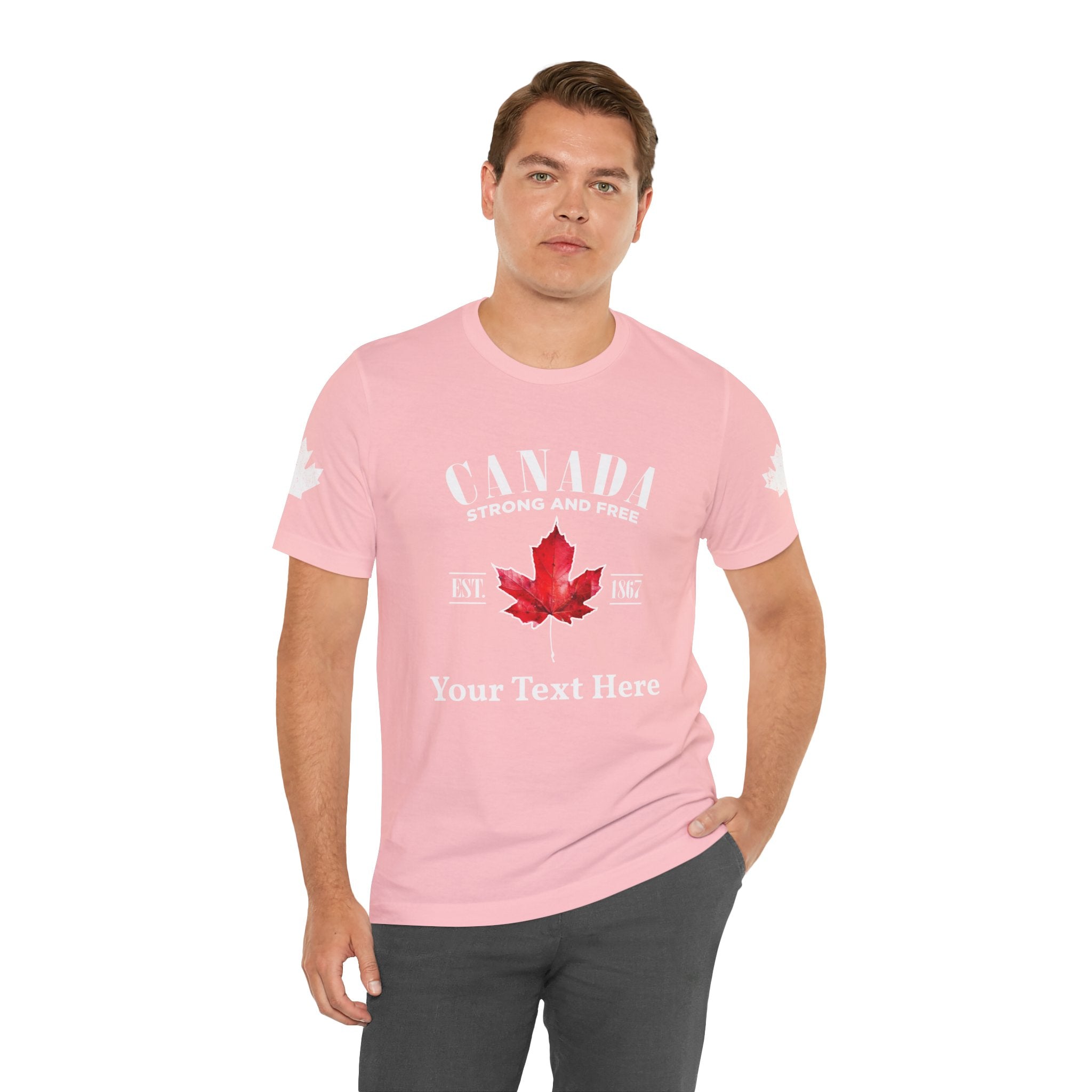Custom T-Shirt - Canada Strong and Free True Maple Heritage T-Shirt